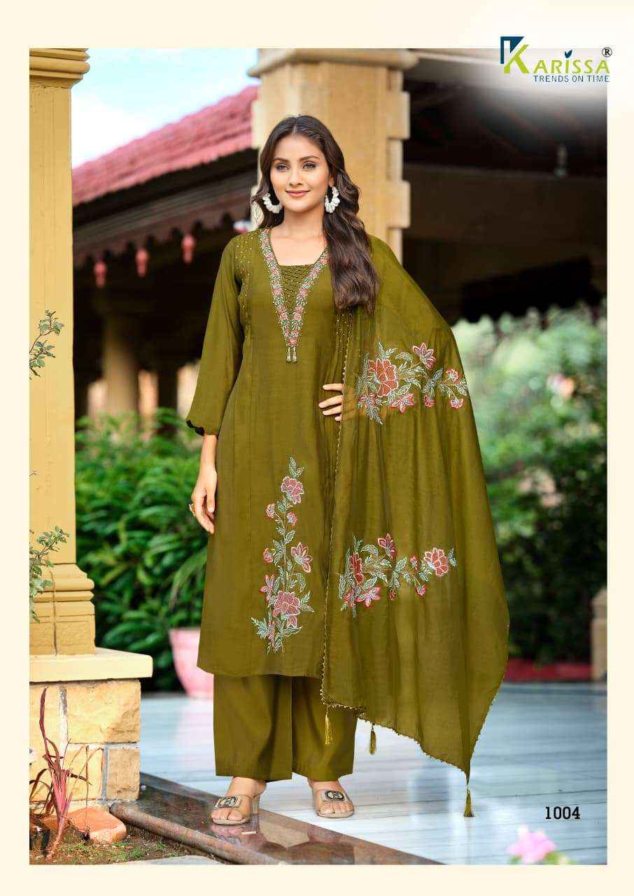Karissa Ajmera Premium Designs Kurti Bottom Dupatta Set 4 Pcs Catalog 
