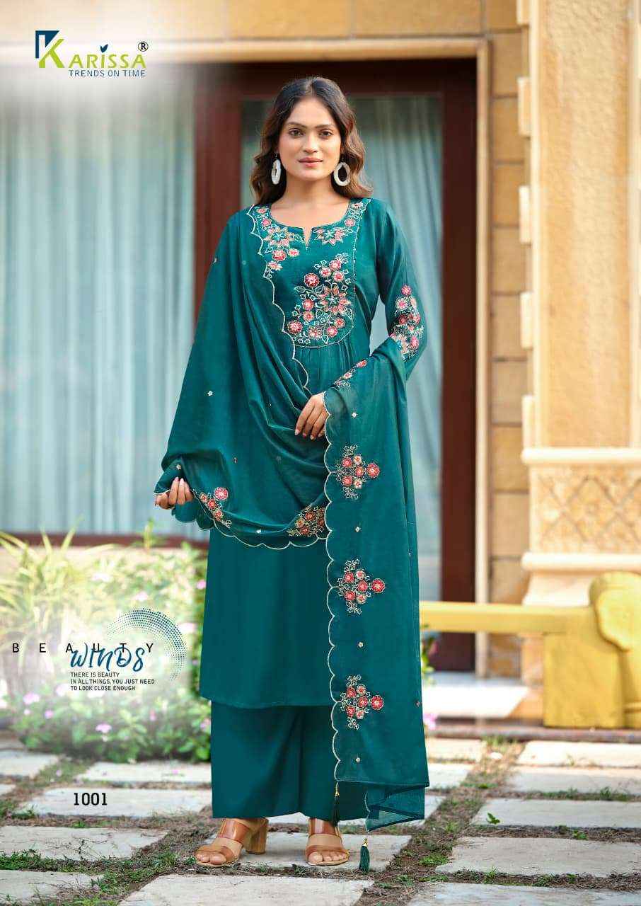 Karissa Ajmera Premium Designs Kurti Bottom Dupatta Set 4 Pcs Catalog 