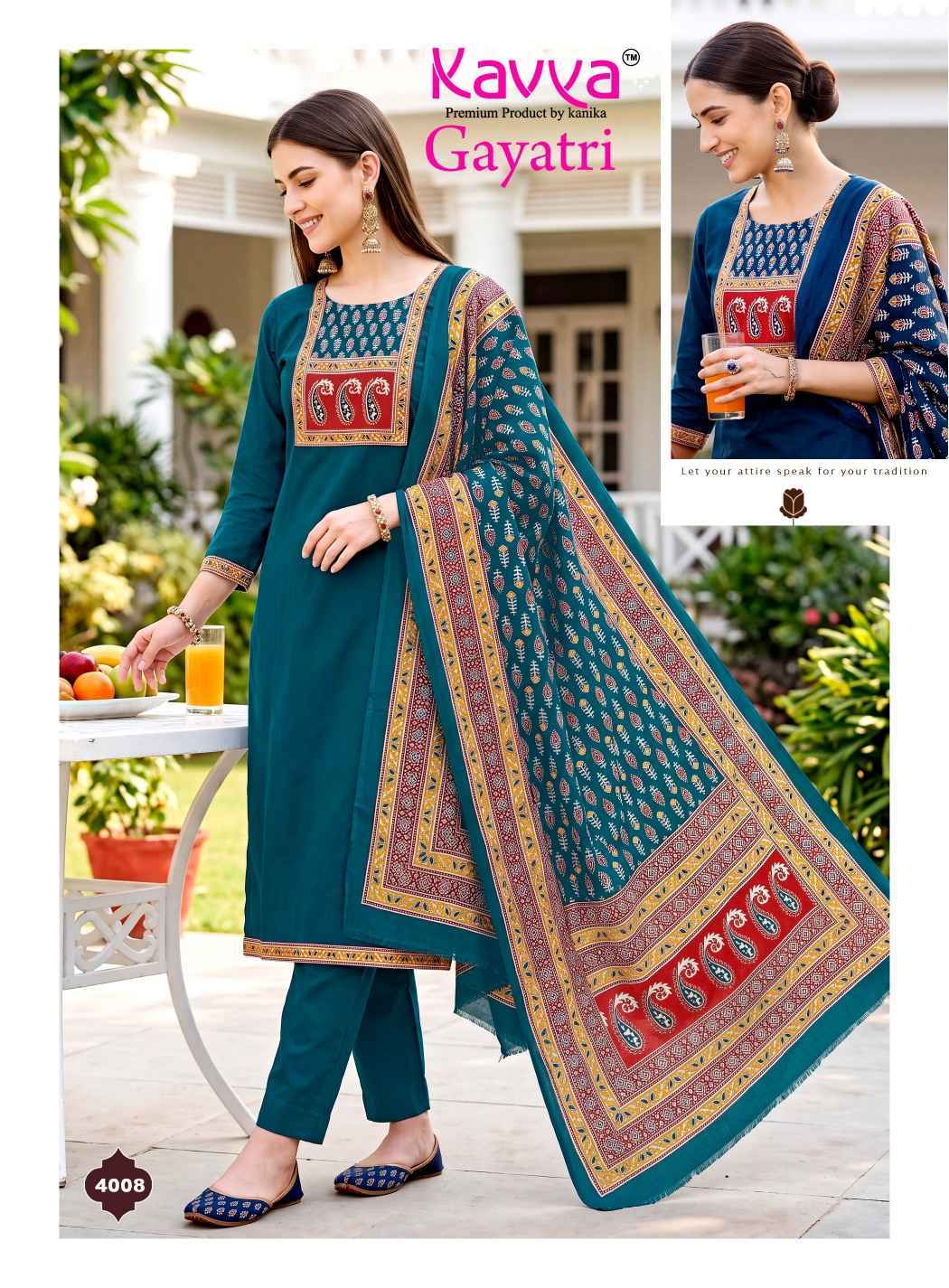Kavya Gayatri Vol 4 Dhabu Cotton Readymade Suits 10 pcs Catalog