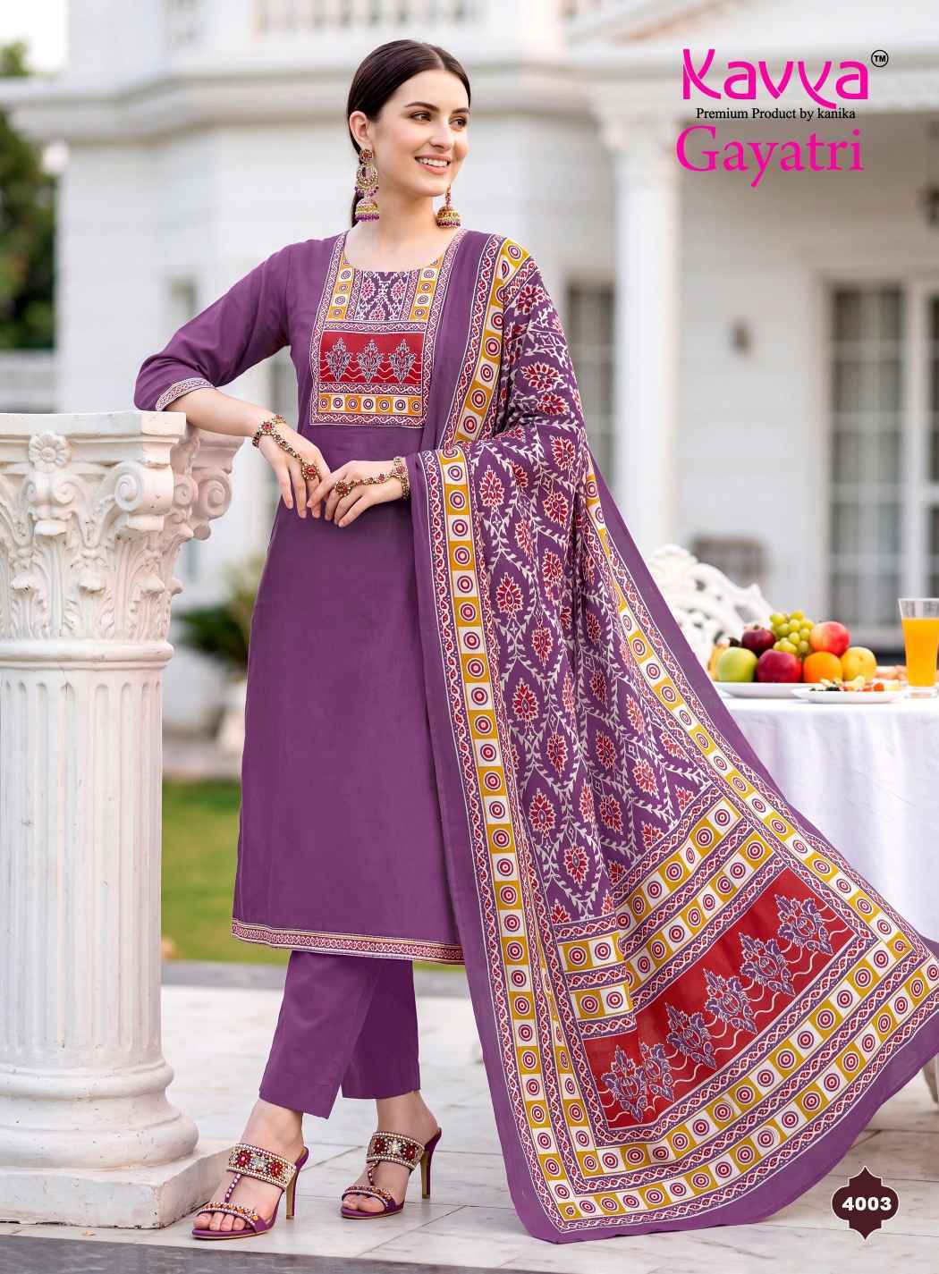 Kavya Gayatri Vol 4 Dhabu Cotton Readymade Suits 10 pcs Catalog