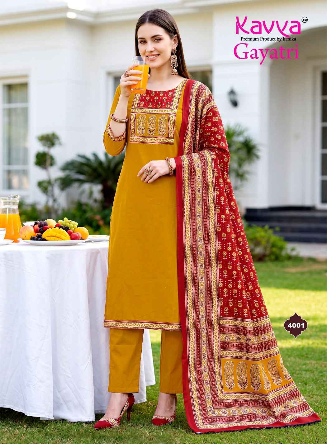 Kavya Gayatri Vol 4 Dhabu Cotton Readymade Suits 10 pcs Catalog