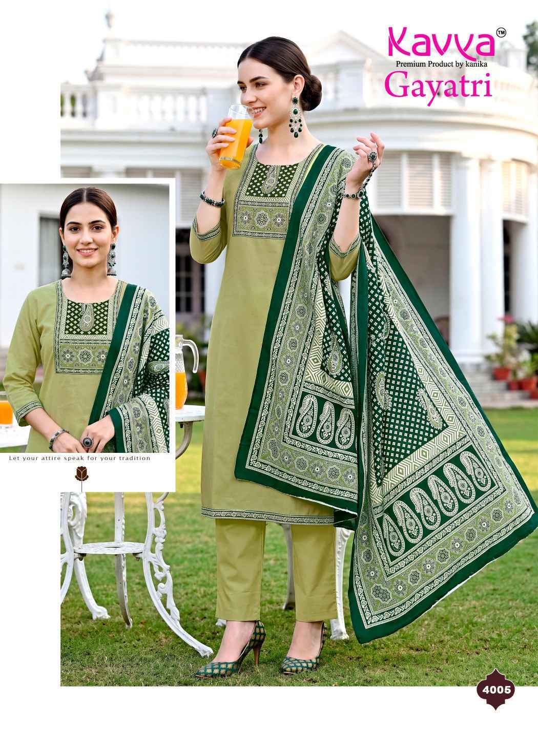Kavya Gayatri Vol 4 Dhabu Cotton Readymade Suits 10 pcs Catalog