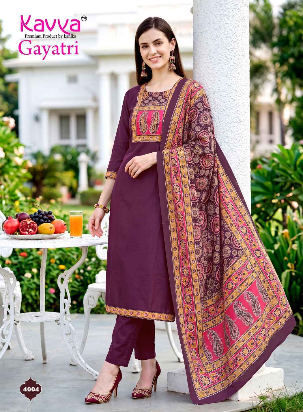 Kavya Gayatri Vol 4 Dhabu Cotton Readymade Suits 10 pcs Catalog