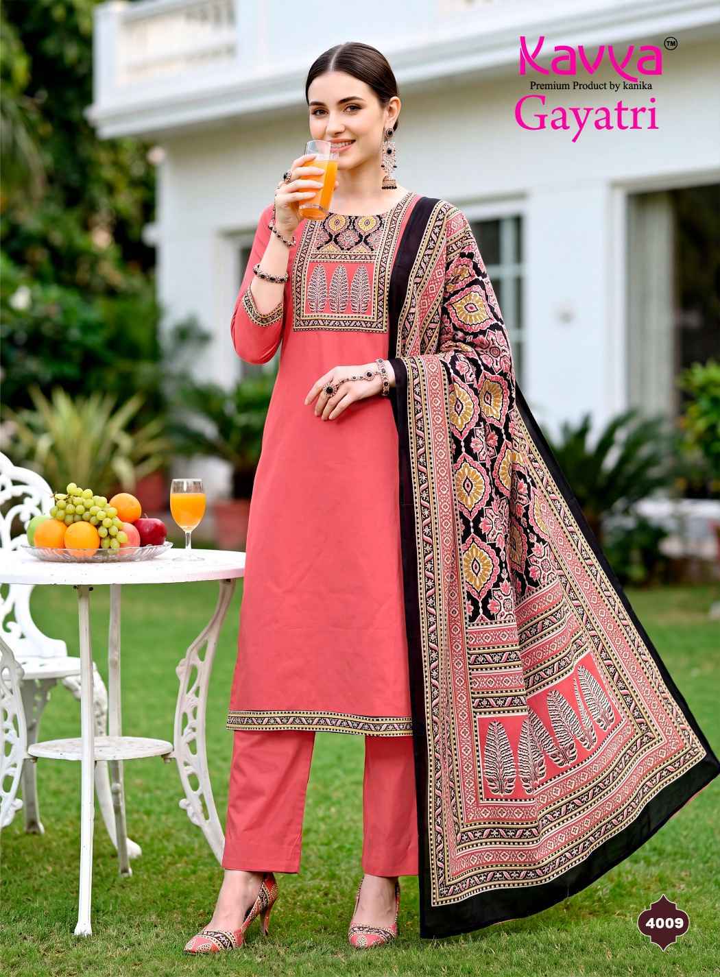 Kavya Gayatri Vol 4 Dhabu Cotton Readymade Suits 10 pcs Catalog