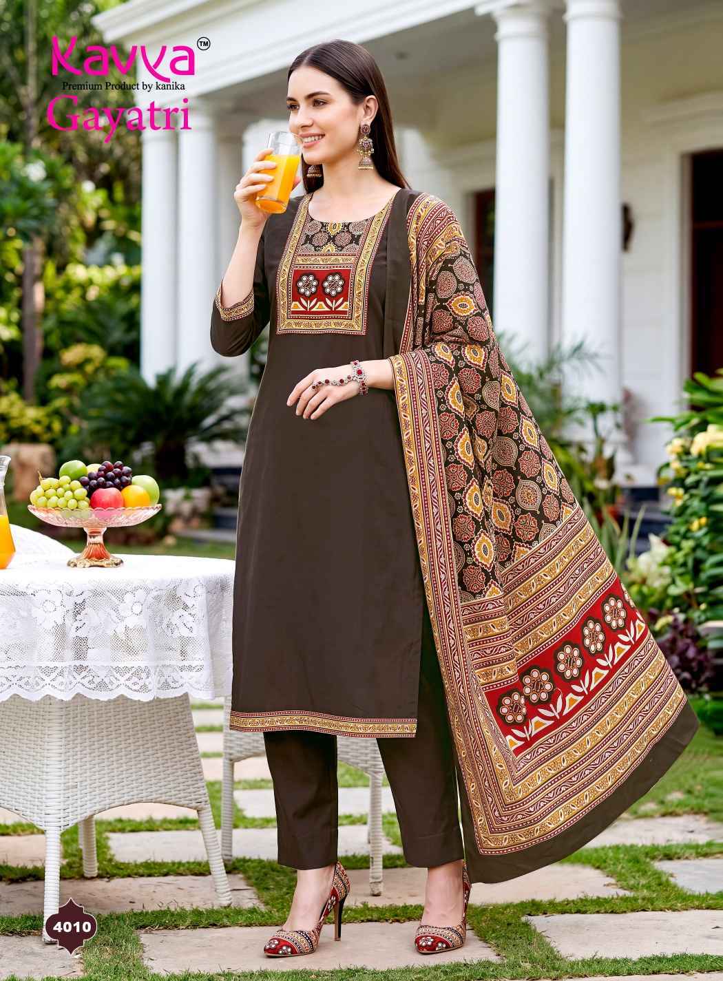 Kavya Gayatri Vol 4 Dhabu Cotton Readymade Suits 10 pcs Catalog