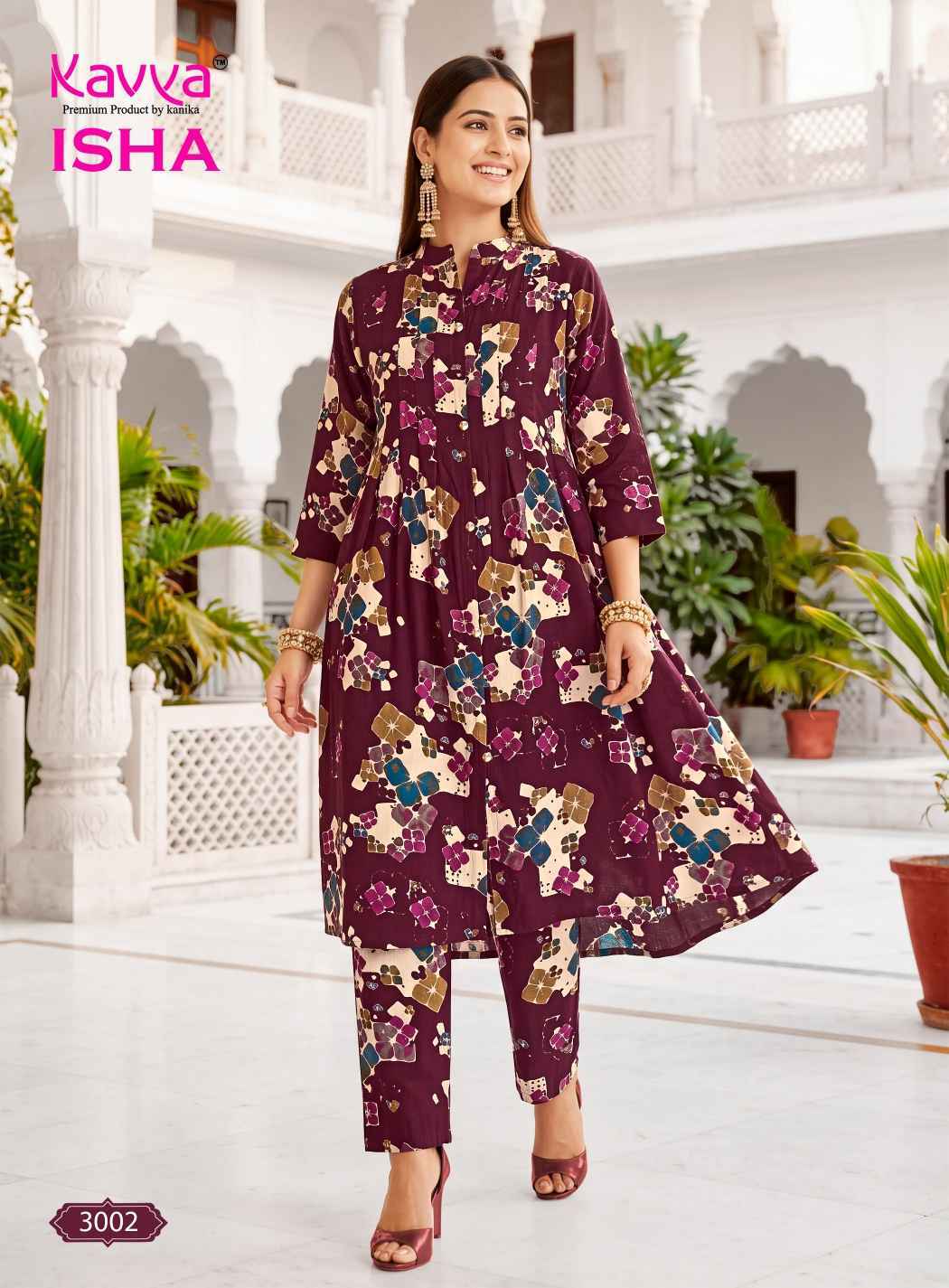 Kavya Isha Vol 3 Vatican Co Ord Set 10 pcs Catalog | factory direct wholesale clothing india for ladies