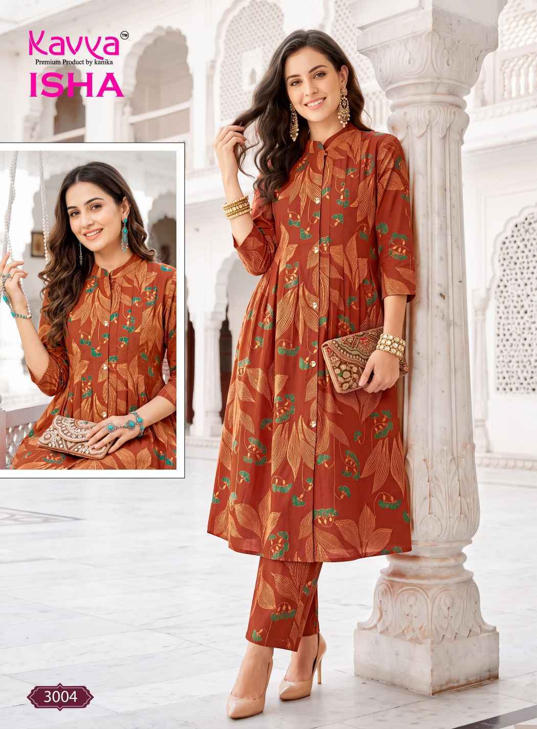 Kavya Isha Vol 3 Vatican Co Ord Set 10 pcs Catalog | factory direct wholesale clothing india for ladies