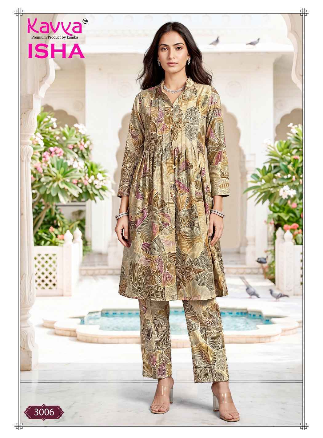 Kavya Isha Vol 3 Vatican Co Ord Set 10 pcs Catalog | factory direct wholesale clothing india for ladies