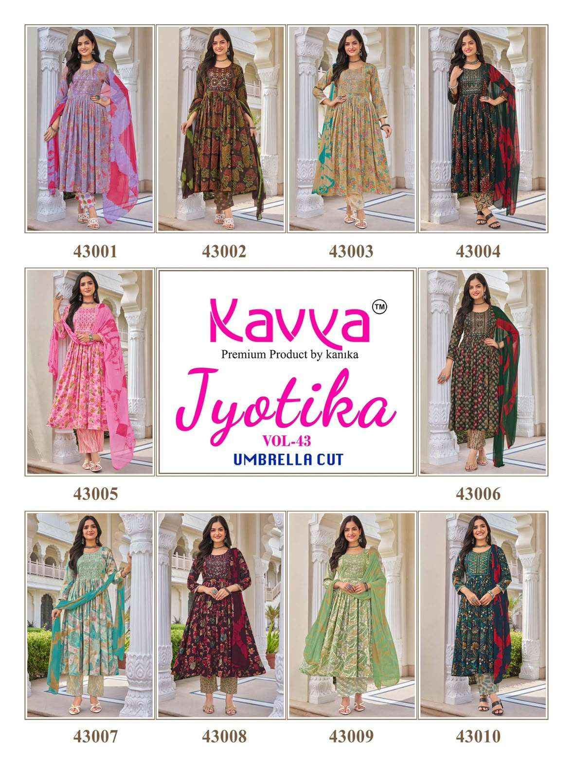 Kavya Jyotika Vol 43 Capsule Readymade Suits 10 Pcs Catalog