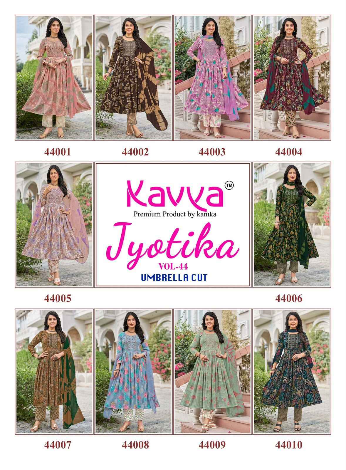 Kavya Jyotika Vol 44 Capsule Kurti Combo Collection 10 pcs Catalogue