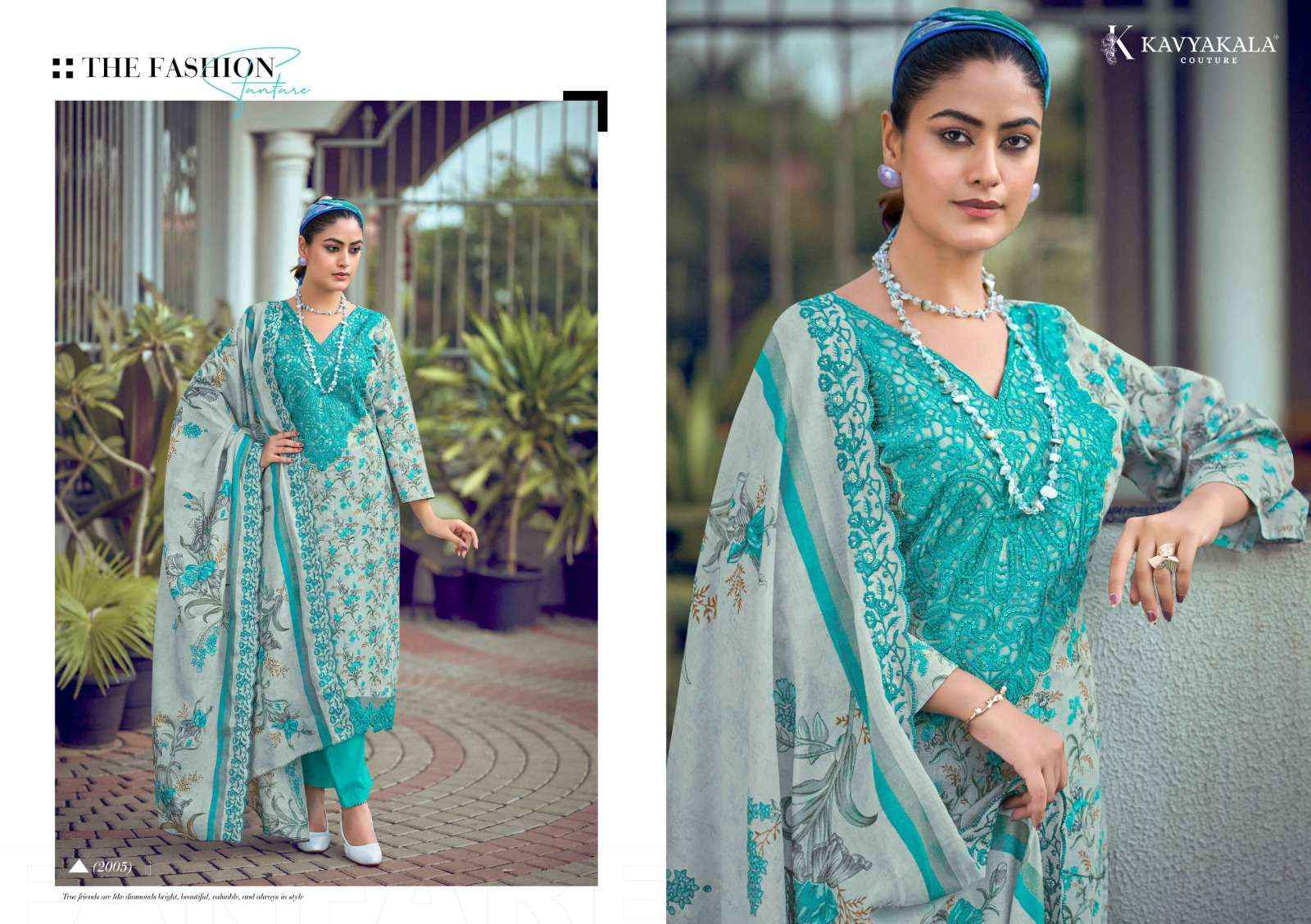 KAVYA KALA COUTURE MAHNOOR VOL 2 LAWN COTTON SUIT 6 PCS CATALOG