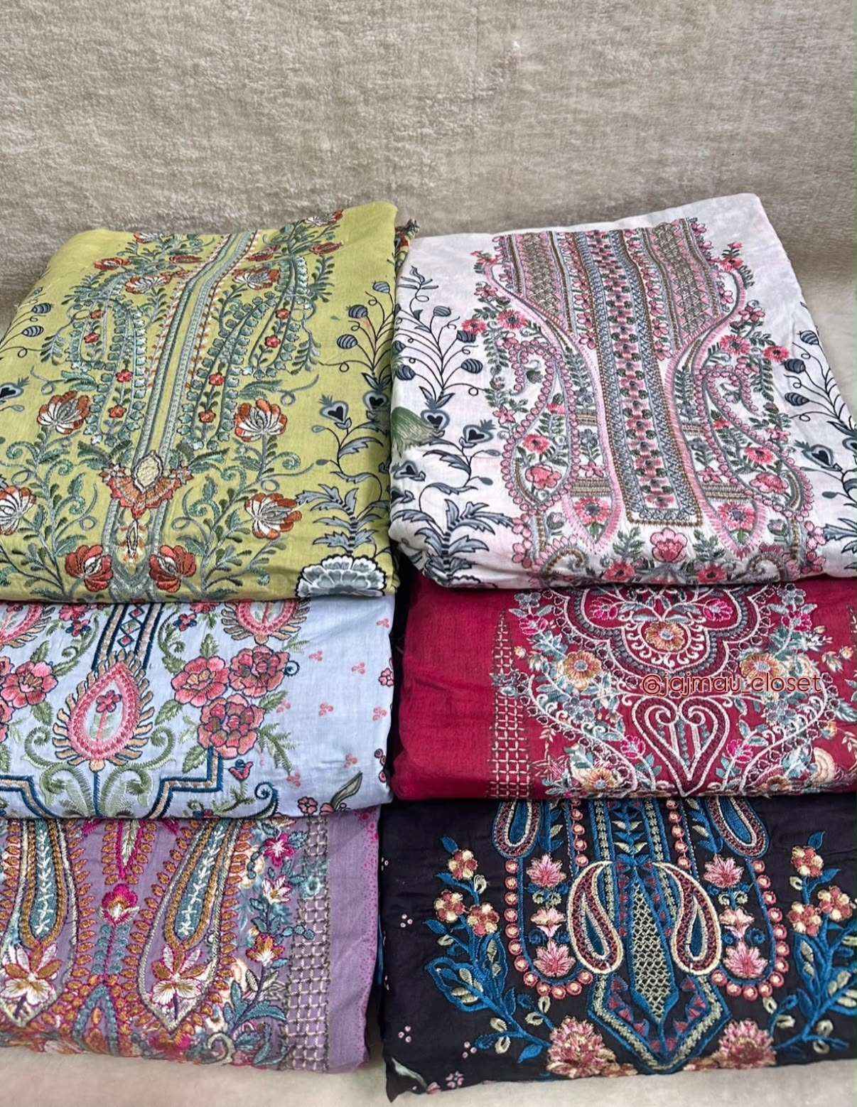 KAVYA KALA COUTURE ZARINA‎ LAWN DRESS MATERIAL 6 PCS CATALOG