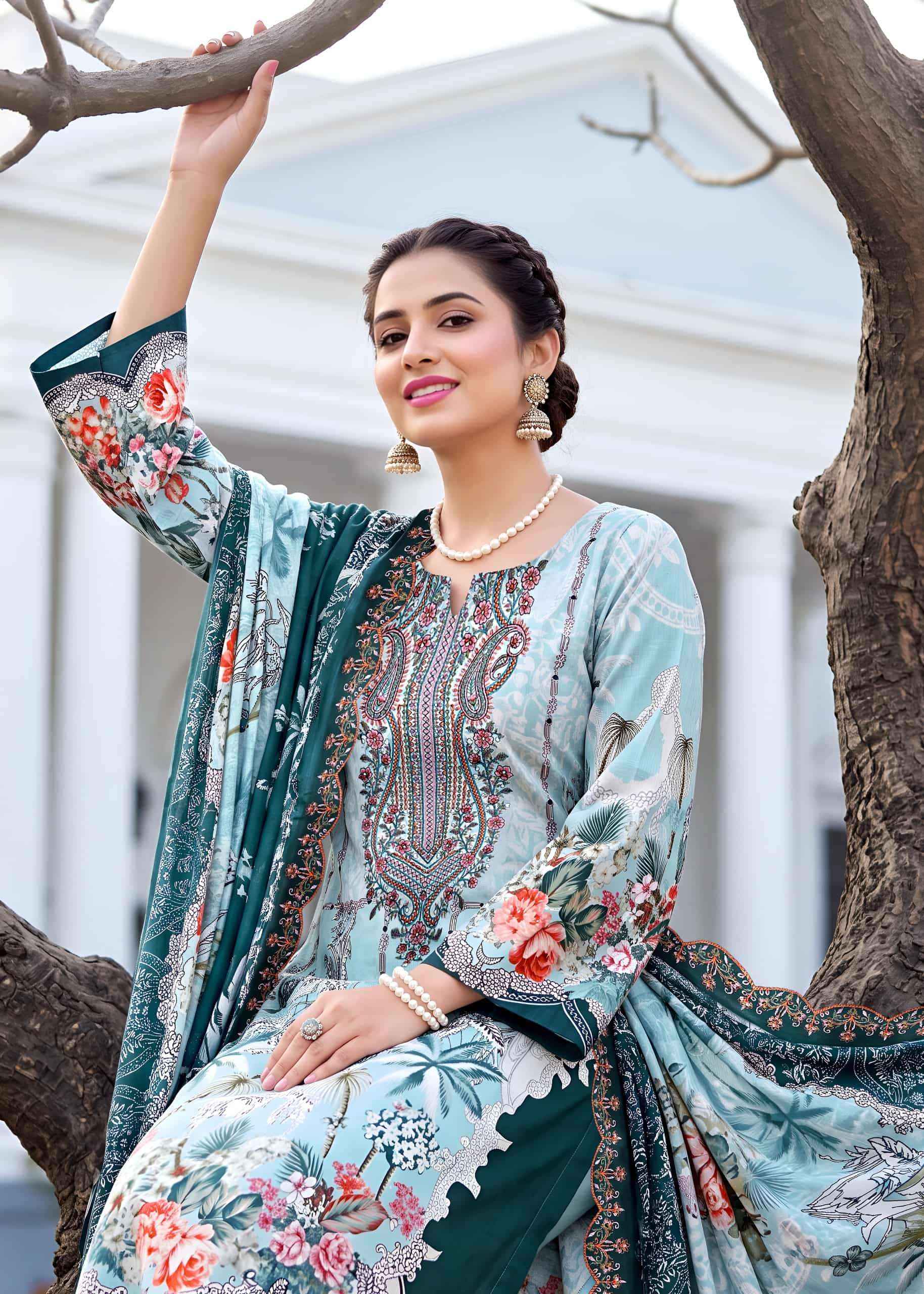 Kavyakala Anarkali Vol 29 Pakistani Print Law Cotton Dress Material 8 Pcs Catalog 