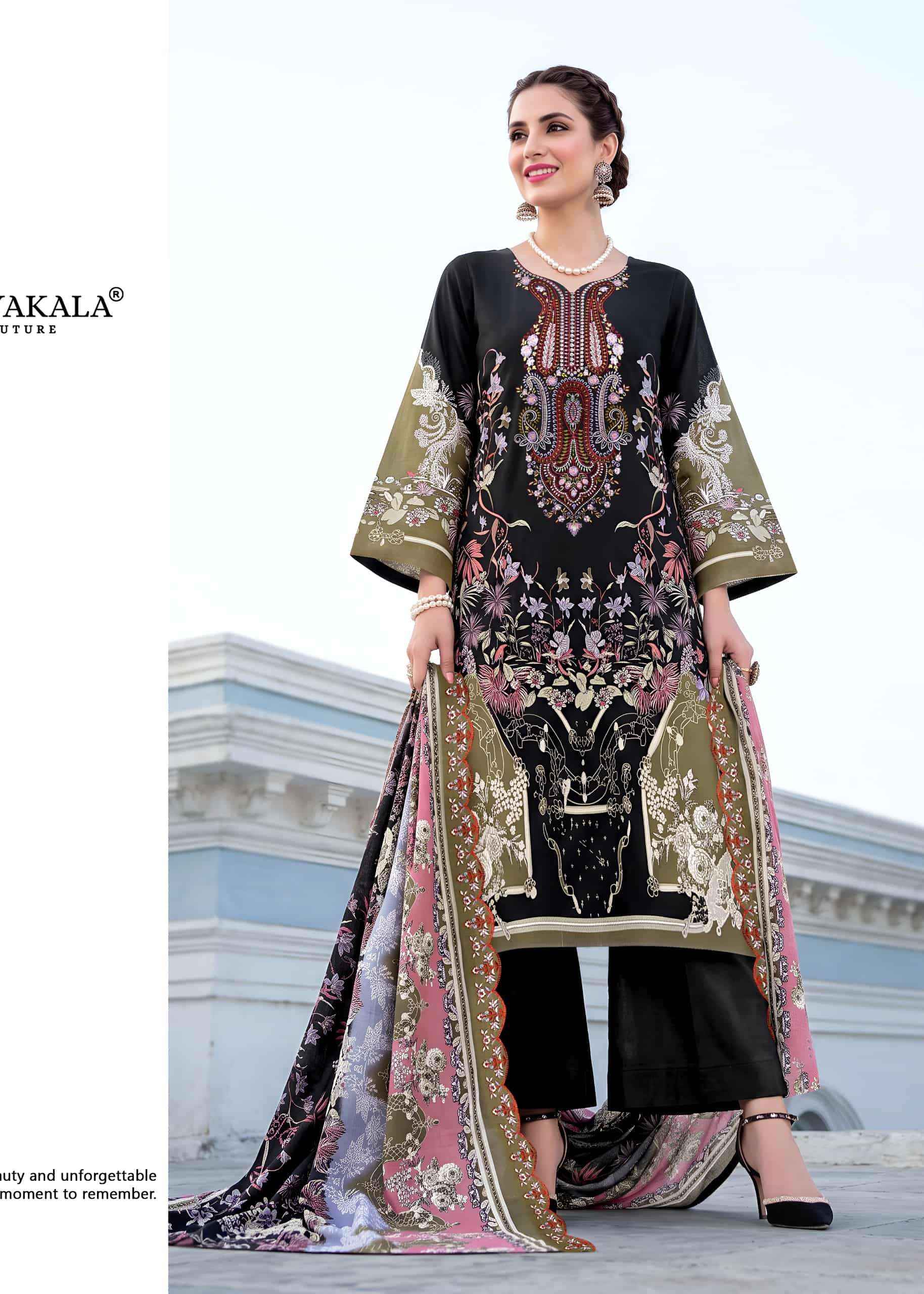 Kavyakala Anarkali Vol 29 Pakistani Print Law Cotton Dress Material 8 Pcs Catalog 