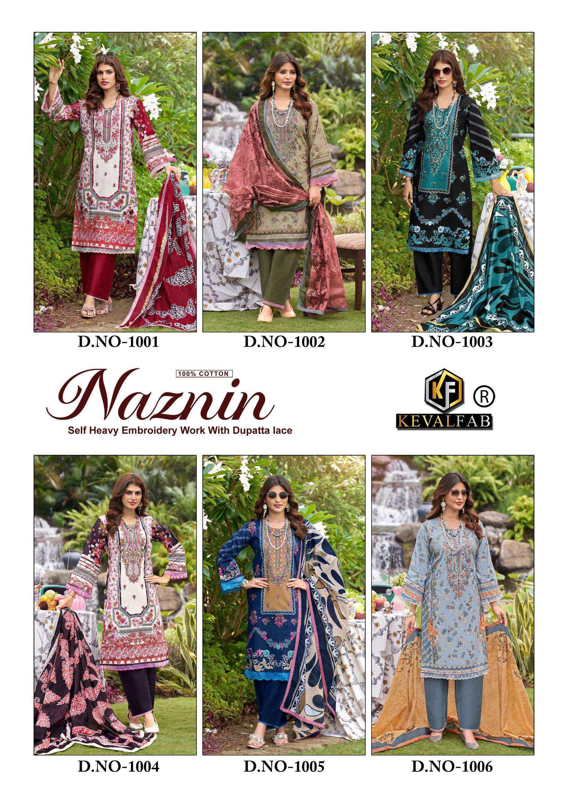 Keval Fab Naznin Cotton Dress Material 6 pcs Catalog | Wholesale Market Surat