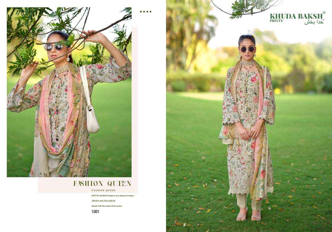Khuda Baksh Humdum Vol 3 Chikankari Pure Lawn Dress Material 10 Pcs Catalog
