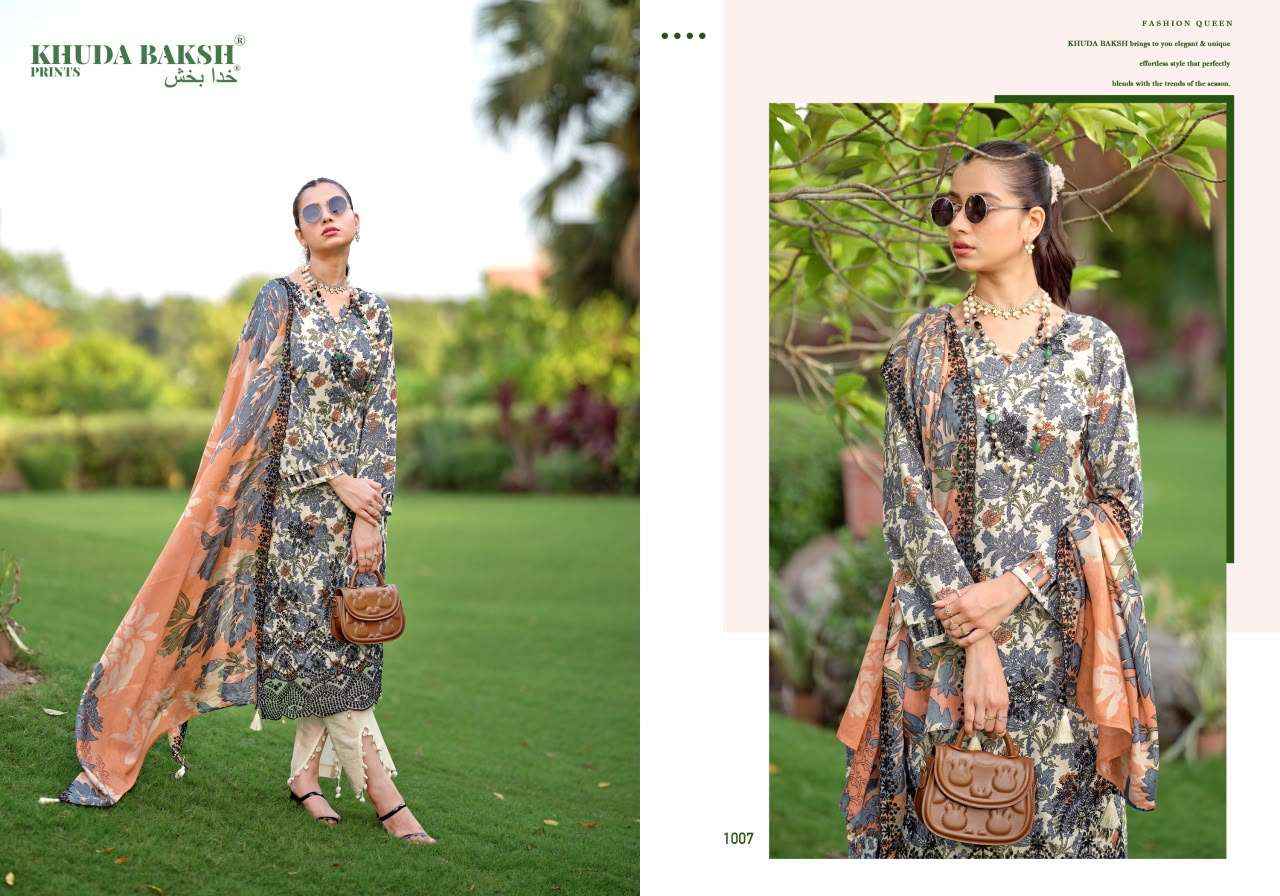 Khuda Baksh Humdum Vol 3 Chikankari Pure Lawn Dress Material 10 Pcs Catalog