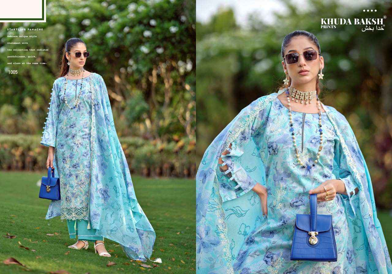 Khuda Baksh Humdum Vol 3 Chikankari Pure Lawn Dress Material 10 Pcs Catalog