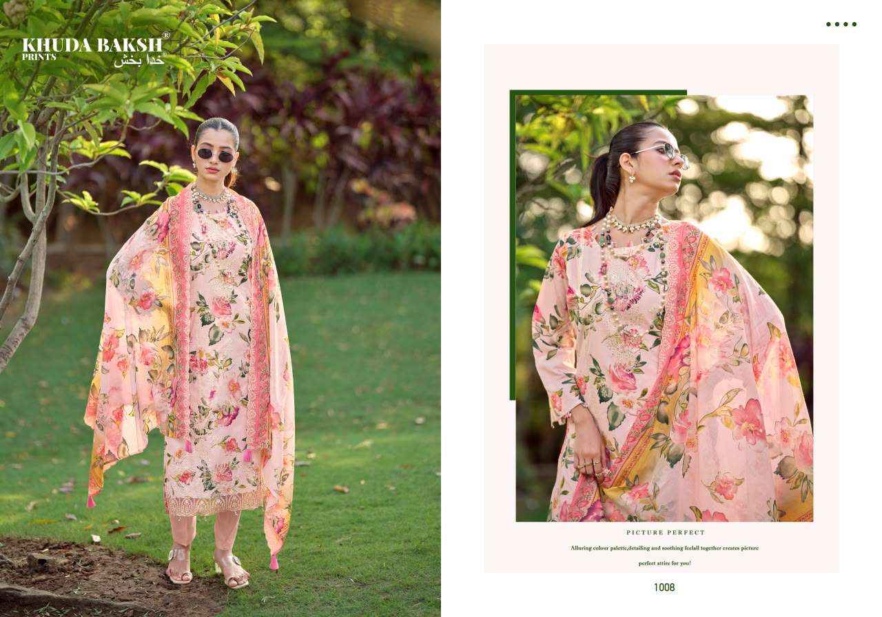 Khuda Baksh Humdum Vol 3 Chikankari Pure Lawn Dress Material 10 Pcs Catalog