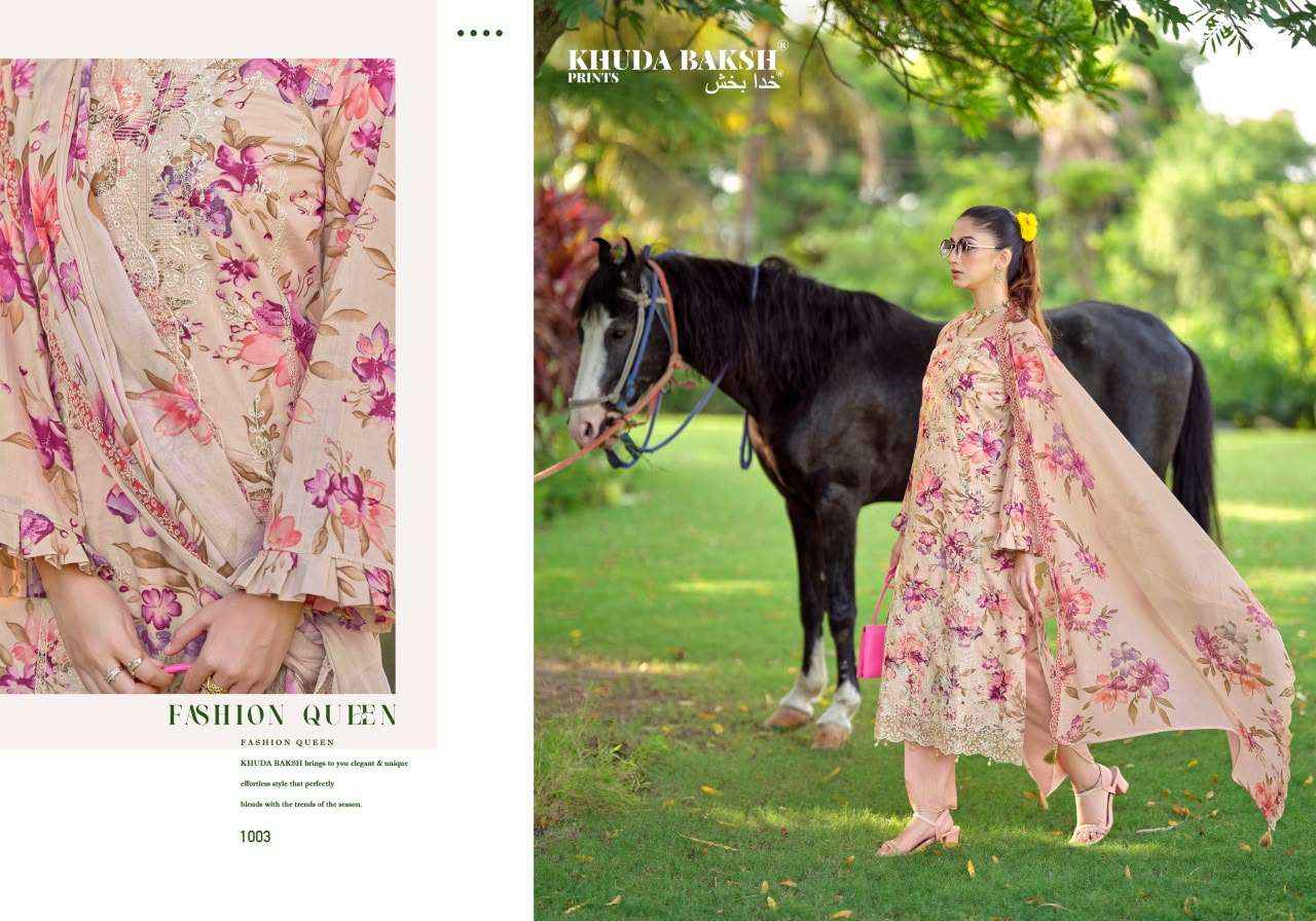Khuda Baksh Humdum Vol 3 Chikankari Pure Lawn Dress Material 10 Pcs Catalog