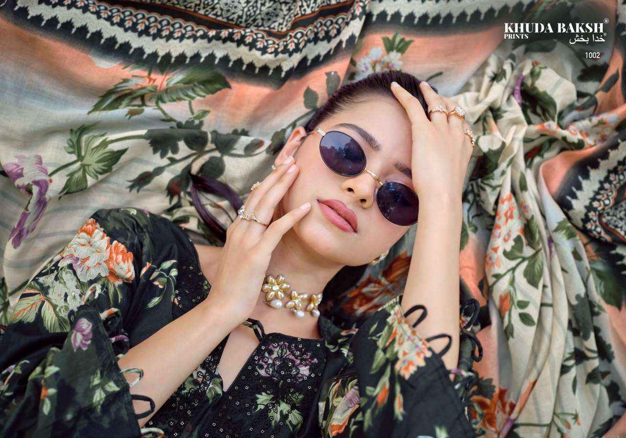 Khuda Baksh Humdum Vol 3 Chikankari Pure Lawn Dress Material 10 Pcs Catalog