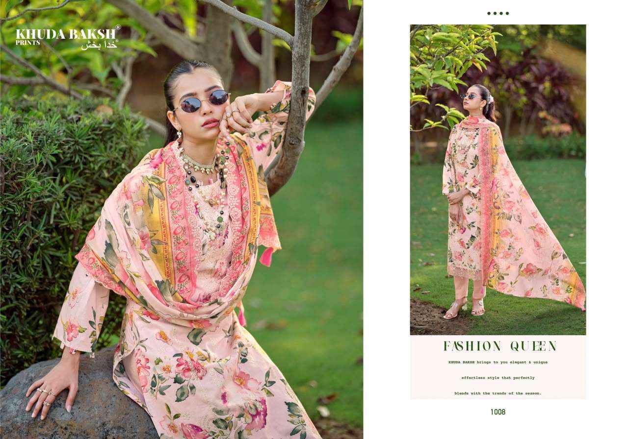 Khuda Baksh Humdum Vol 3 Chikankari Pure Lawn Dress Material 10 Pcs Catalog