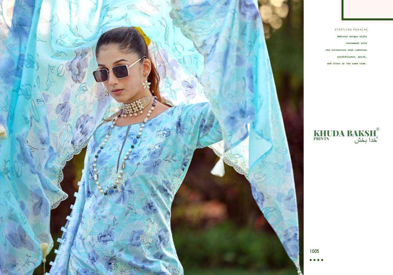 Khuda Baksh Humdum Vol 3 Chikankari Pure Lawn Dress Material 10 Pcs Catalog