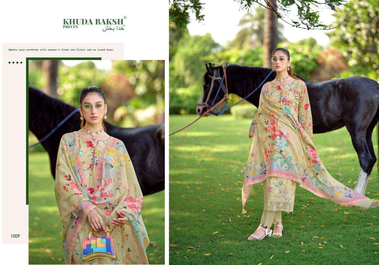 Khuda Baksh Humdum Vol 3 Chikankari Pure Lawn Dress Material 10 Pcs Catalog