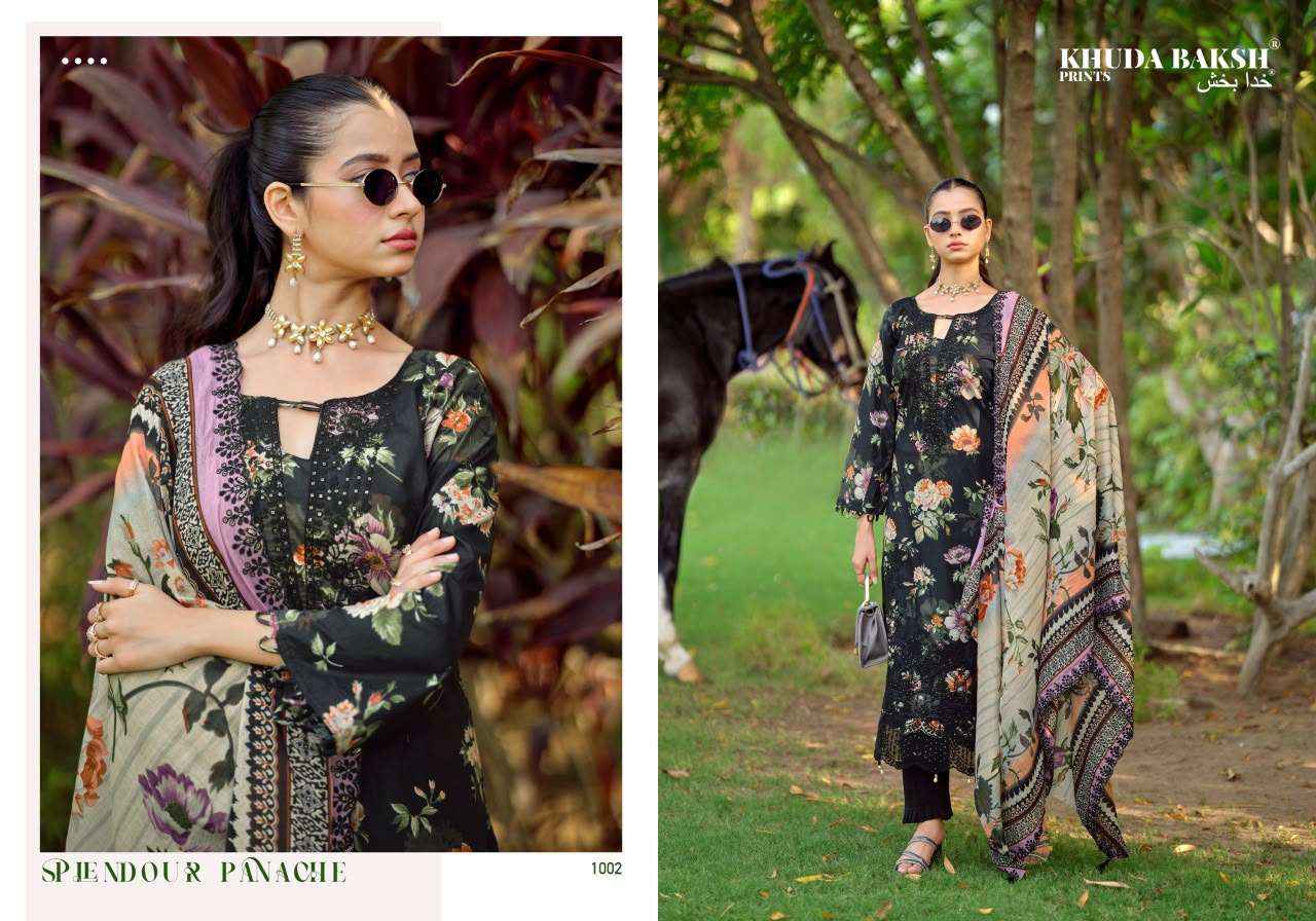 Khuda Baksh Humdum Vol 3 Chikankari Pure Lawn Dress Material 10 Pcs Catalog