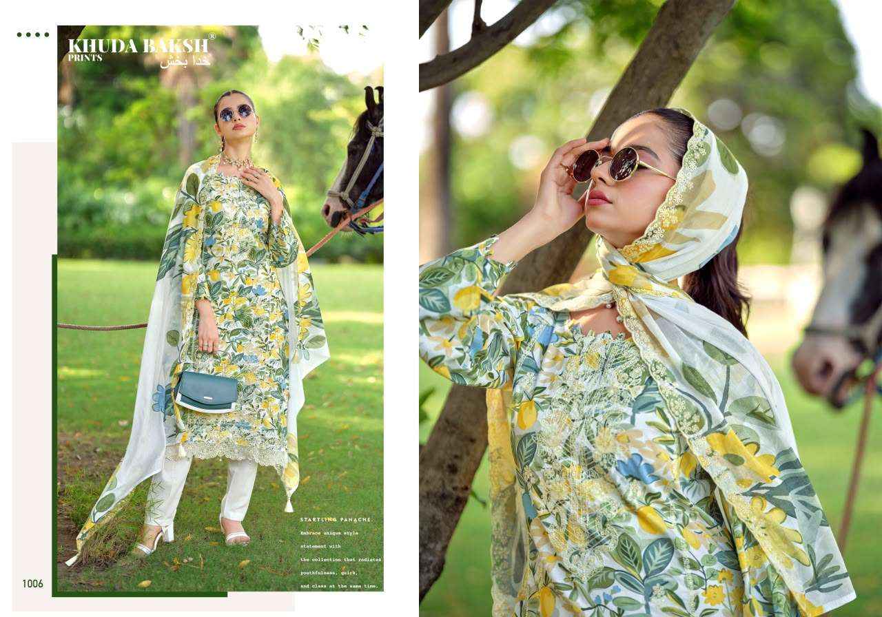 Khuda Baksh Humdum Vol 3 Chikankari Pure Lawn Dress Material 10 Pcs Catalog