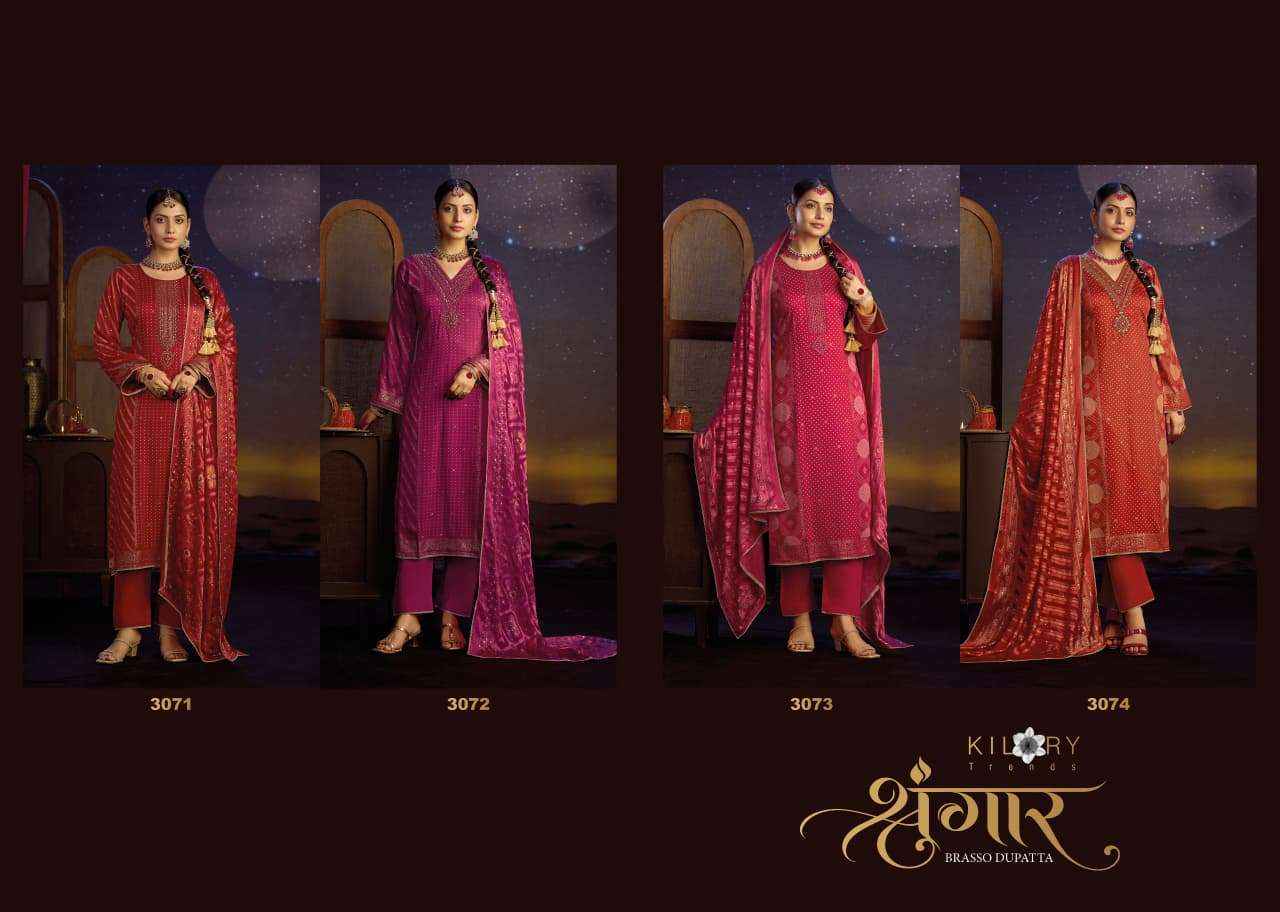 Kilory Shrungar Pure Gajji Silk Dress Material 4 Pcs Catalog