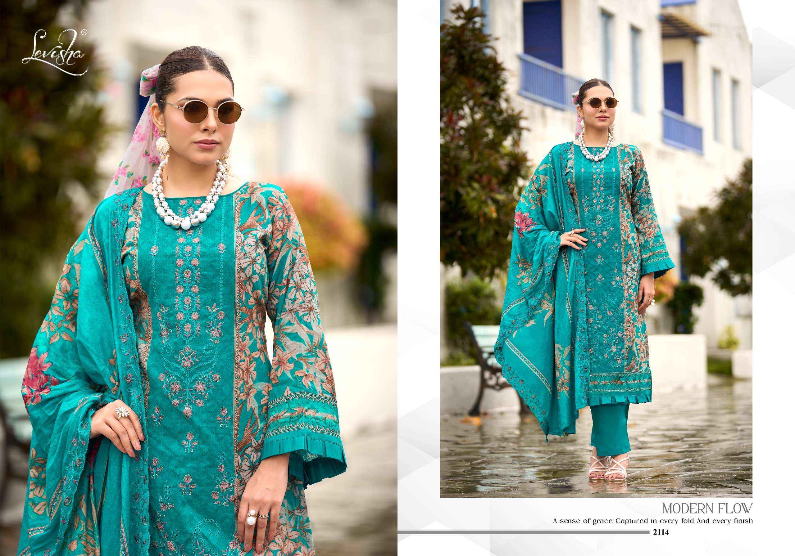 Levisha Madhubala Vol 21 Cotton Dress 6 Pcs - Surat Wholesale Market