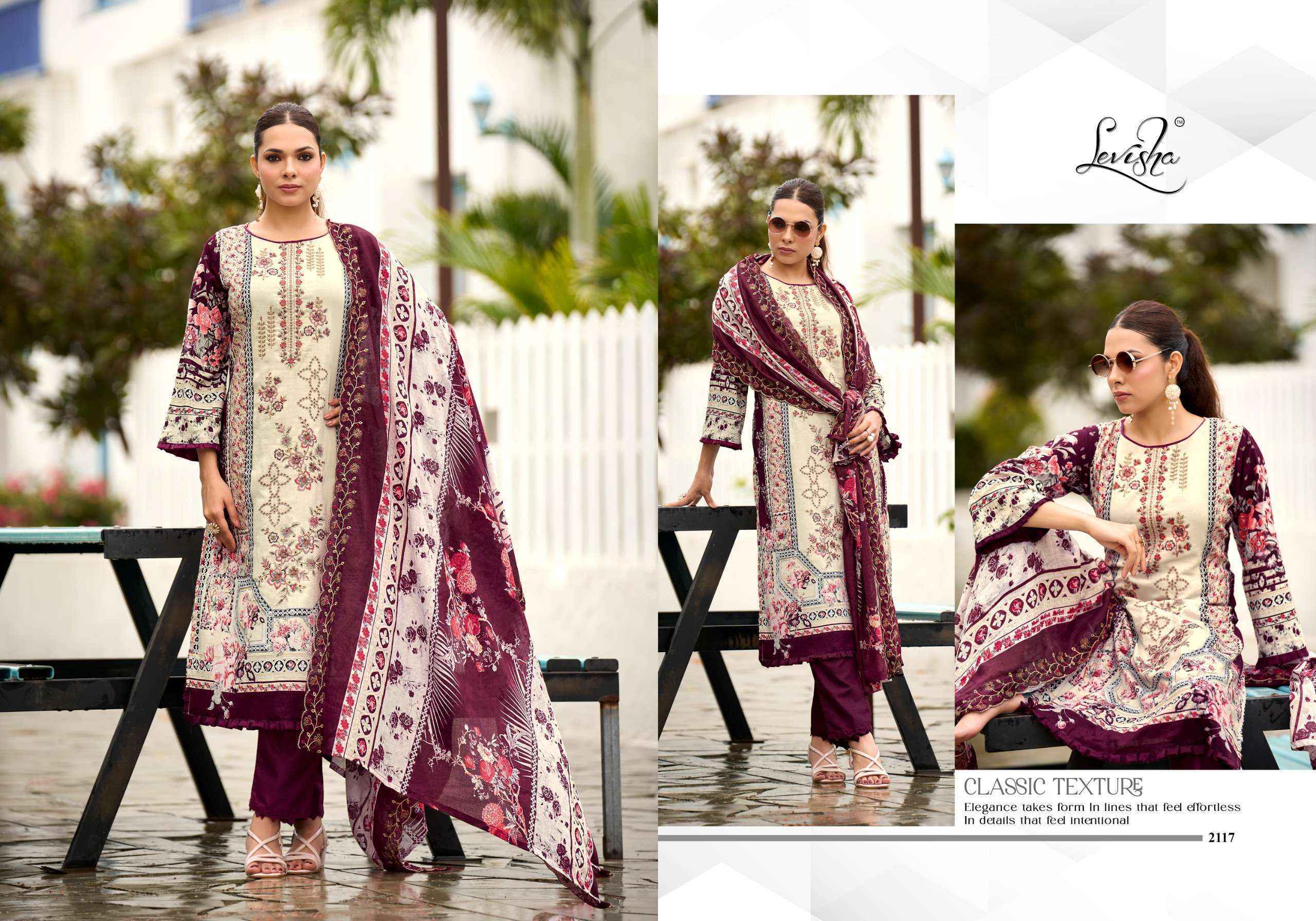 Levisha Madhubala Vol 21 Lawn Cotton Dress Material 6 pcs Catalog 