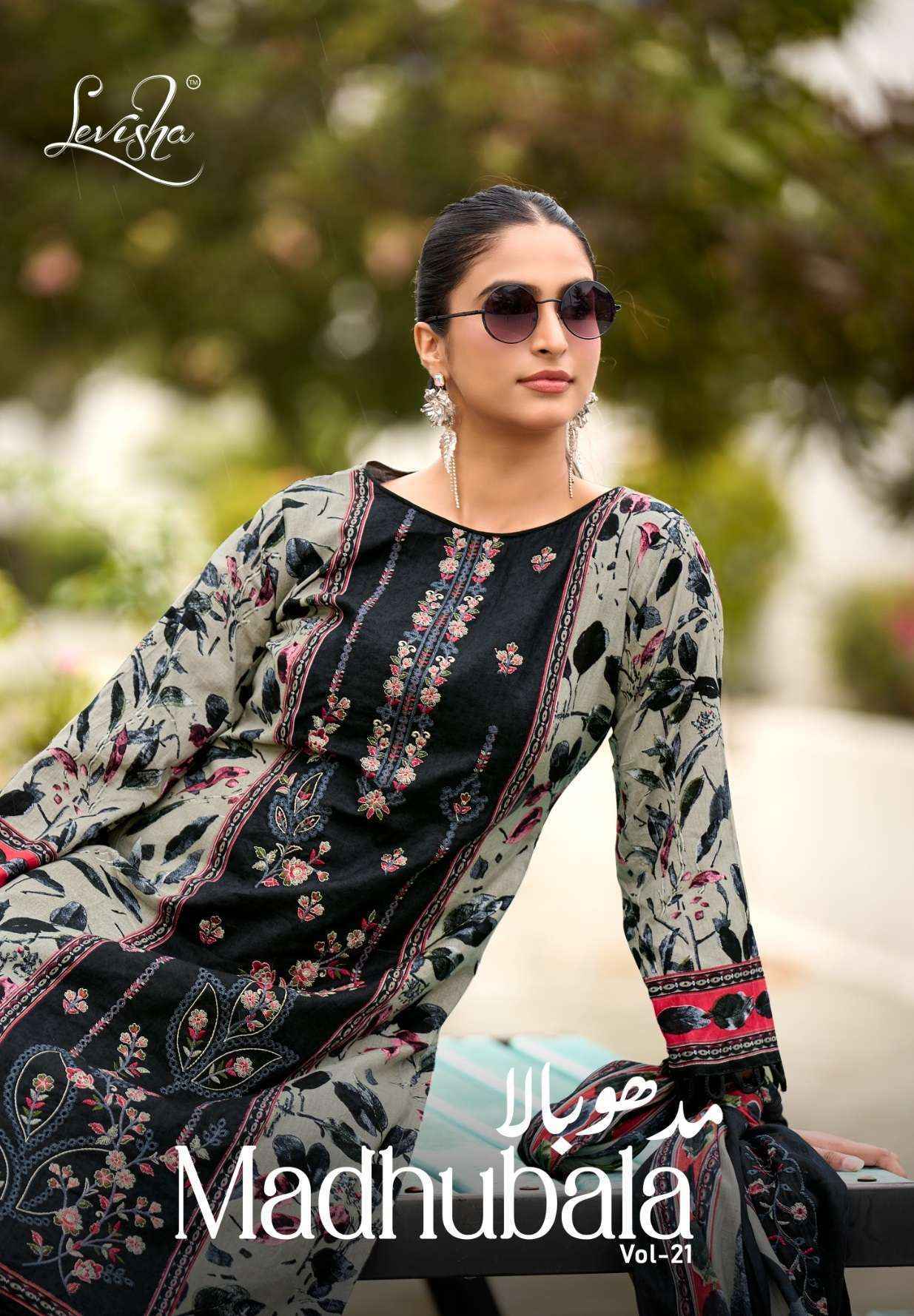 Levisha Madhubala Vol 21 Lawn Cotton Dress Material 6 pcs Catalog 