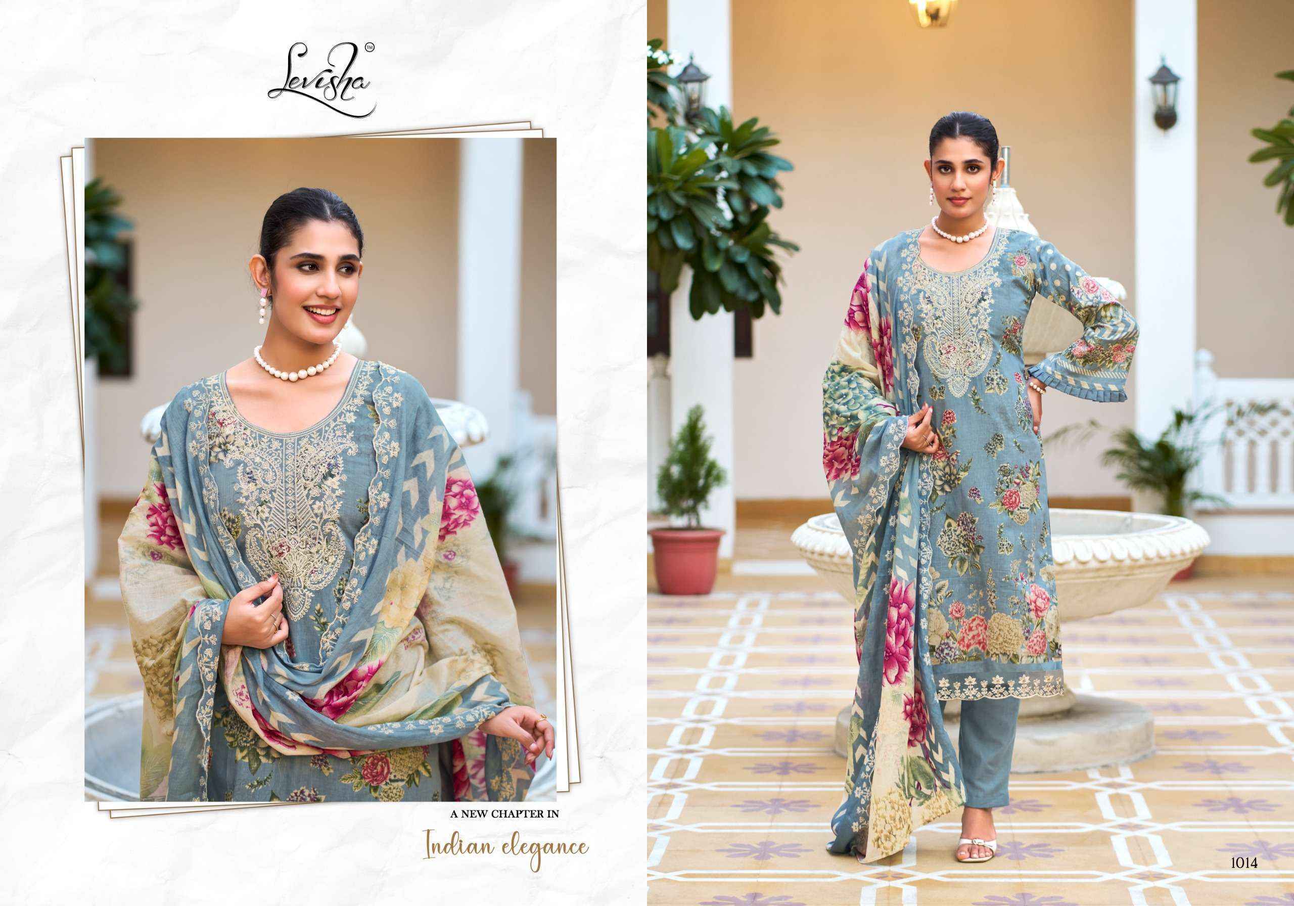 Levisha Mehfuz Nx Lawn Cotton Dress Material 8 pcs Catalogue