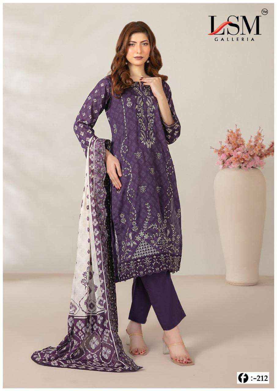 LSM Galleria Firdous Queen Lawn Vol 21 Lawn Cotton Dress Material 6 pcs Catalogue