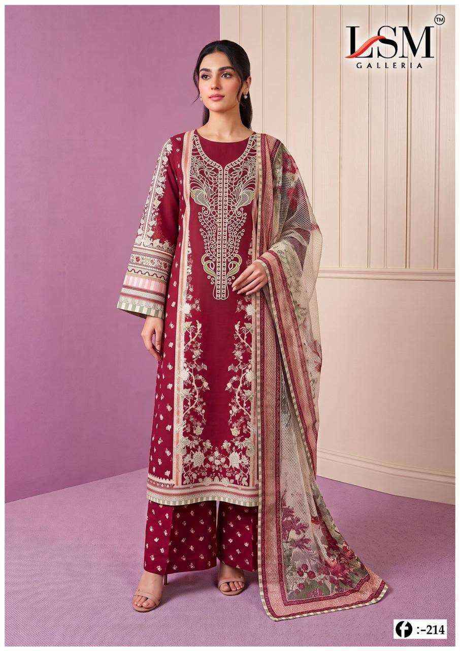 LSM Galleria Firdous Queen Lawn Vol 21 Lawn Cotton Dress Material 6 pcs Catalogue