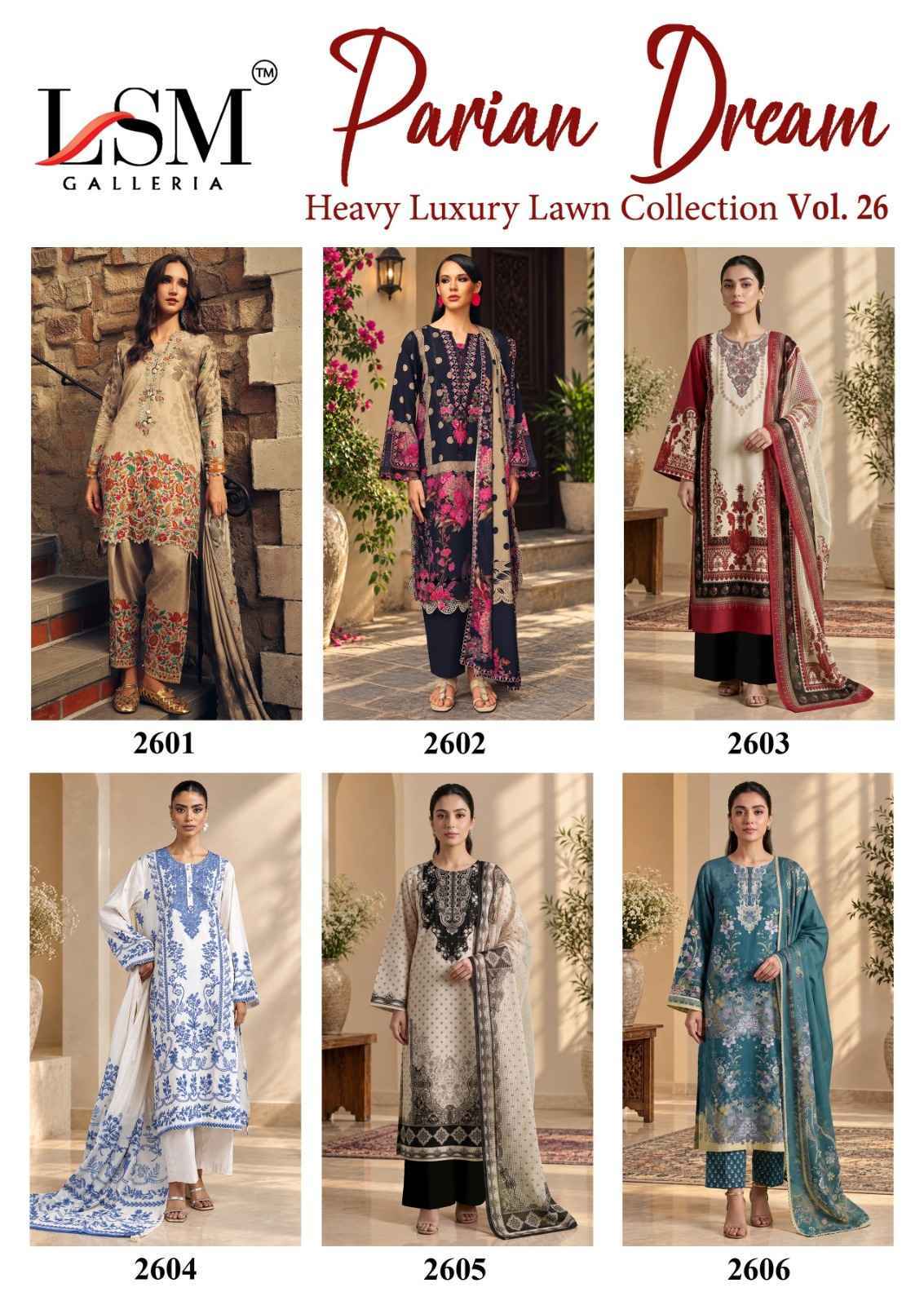 LSM Galleria Parian Dream Vol 26 Cotton Dress Material 6 pcs Catalog | Wholesale Factory