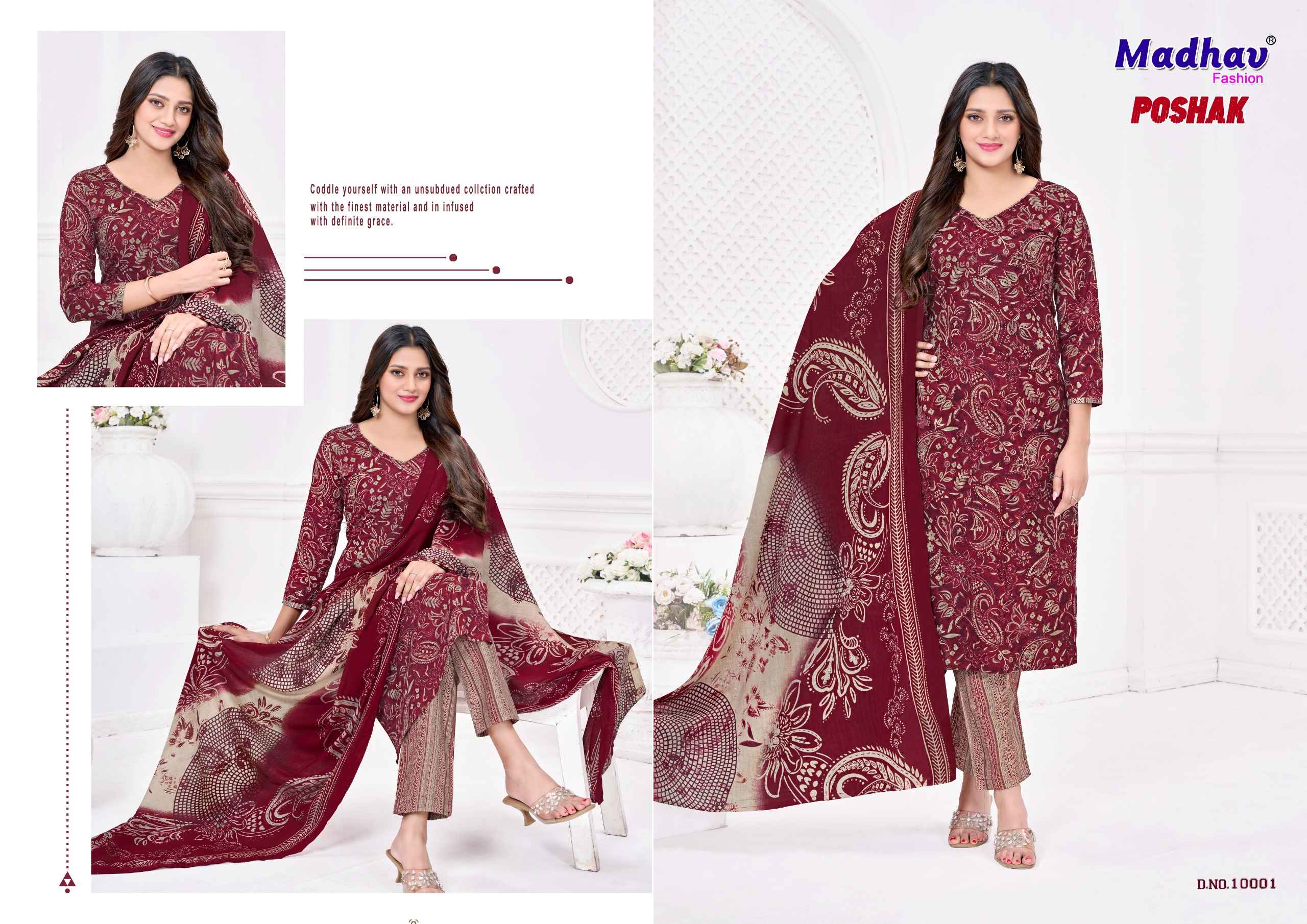 Madhav Poshak Vol 10 Pure Cotton Dress Material With Price 10 Pcs Catalog