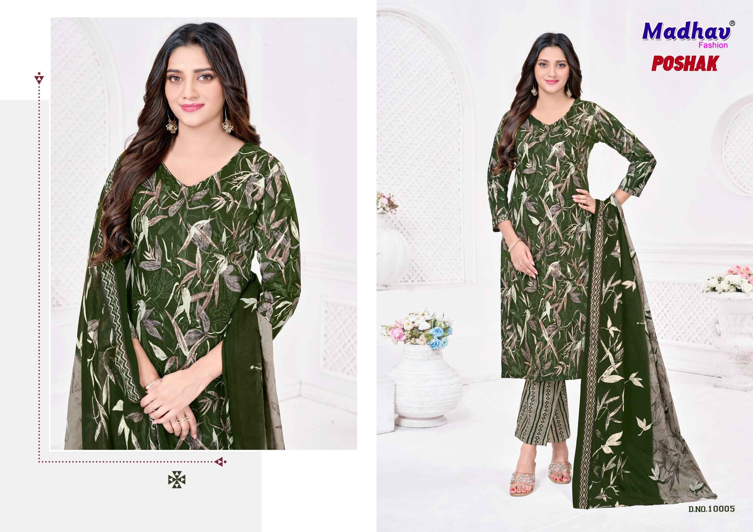 Madhav Poshak Vol 10 Pure Cotton Dress Material With Price 10 Pcs Catalog