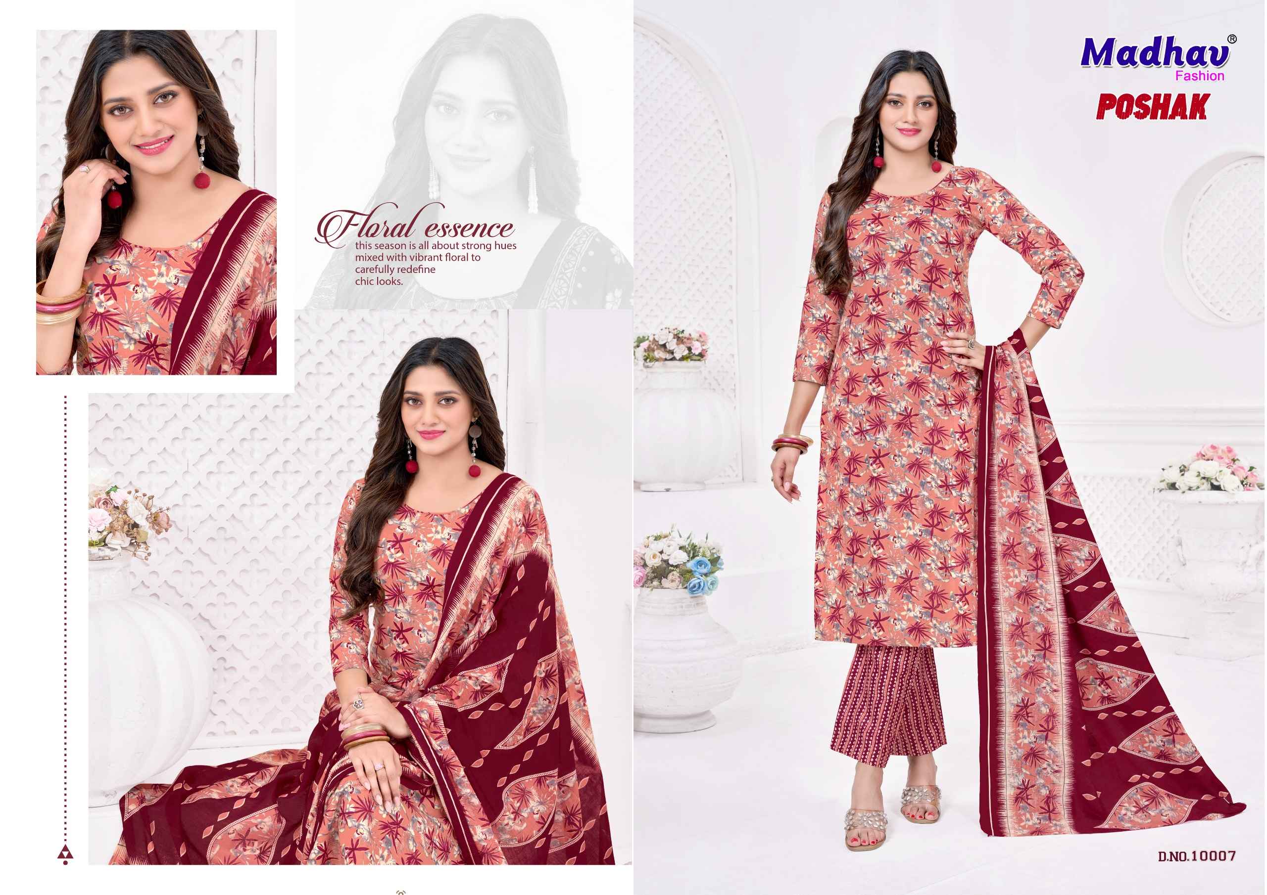 Madhav Poshak Vol 10 Pure Cotton Dress Material With Price 10 Pcs Catalog