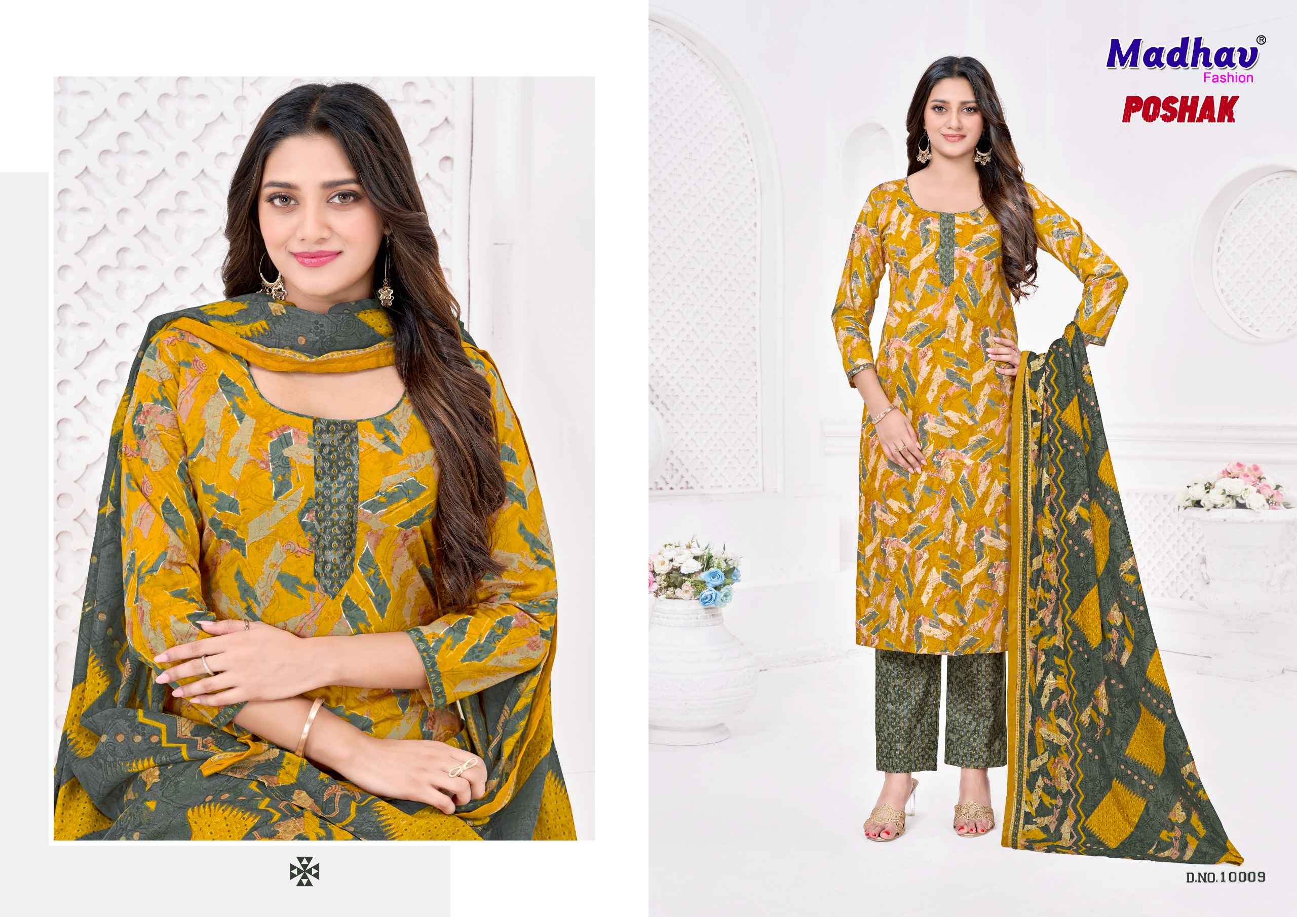Madhav Poshak Vol 10 Pure Cotton Dress Material With Price 10 Pcs Catalog