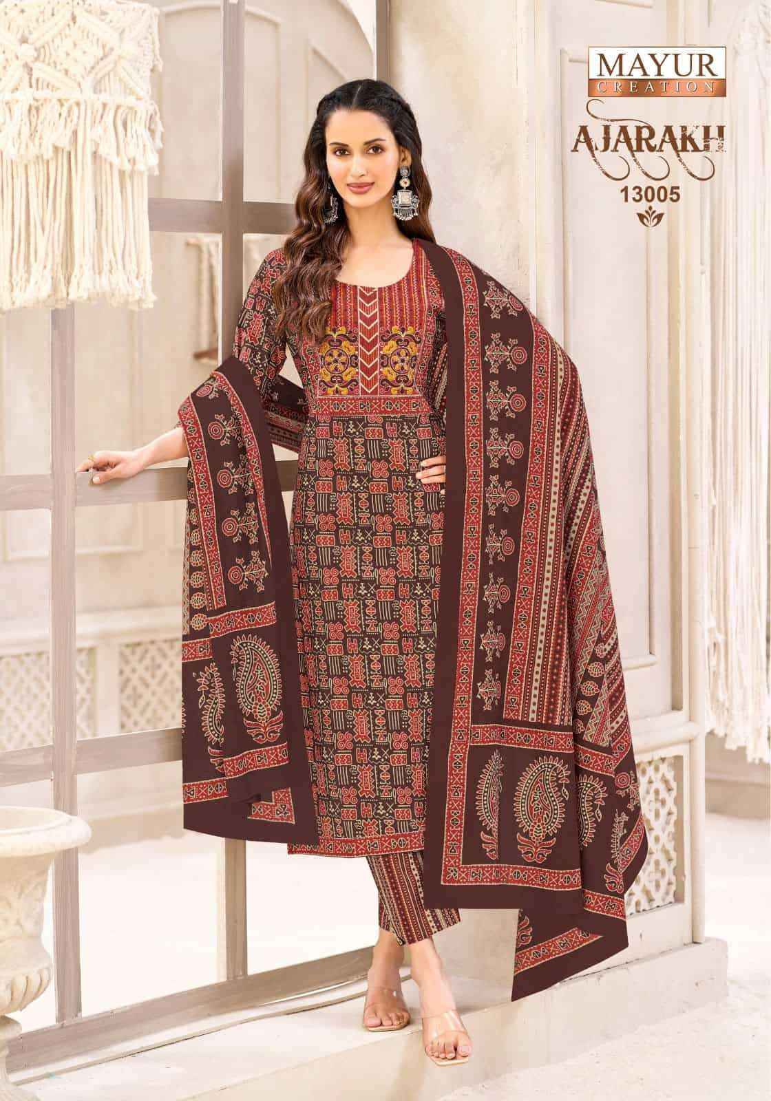 Mayur Ajarakh Vol 13 Pure Cotton Readymade Suits Wholesale Price 10 Pcs Catalog