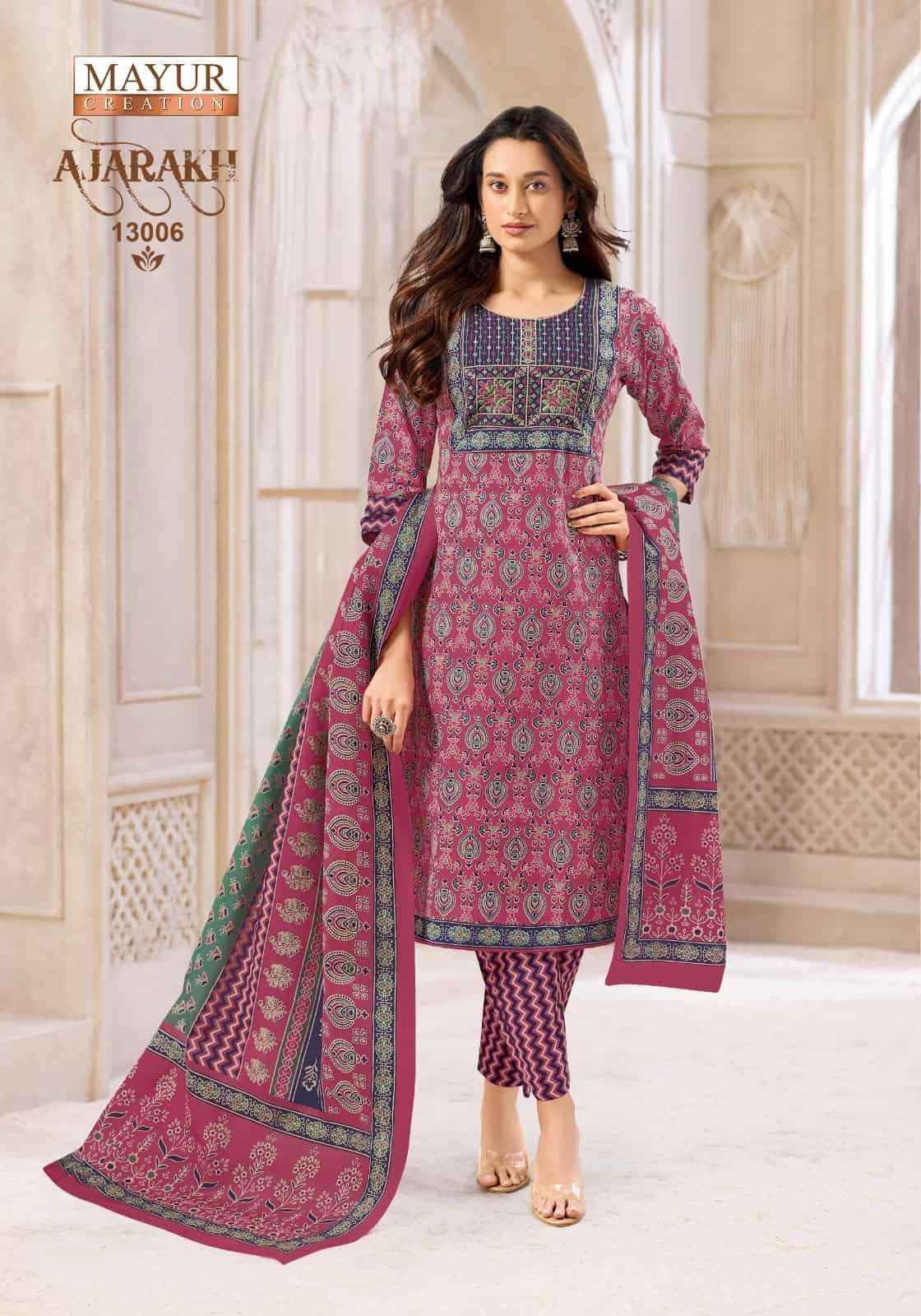 Mayur Ajarakh Vol 13 Pure Cotton Readymade Suits Wholesale Price 10 Pcs Catalog