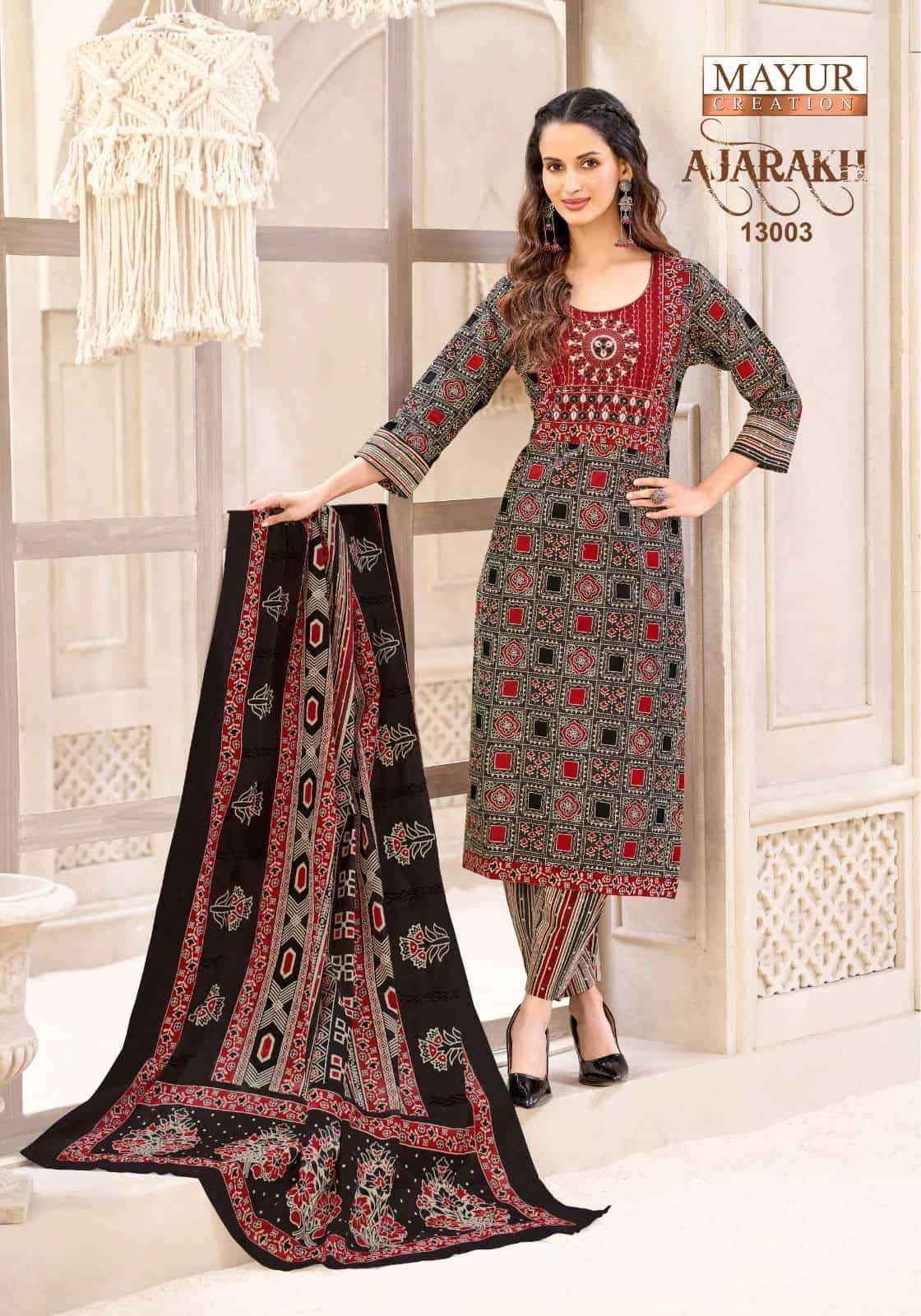 Mayur Ajarakh Vol 13 Pure Cotton Readymade Suits Wholesale Price 10 Pcs Catalog