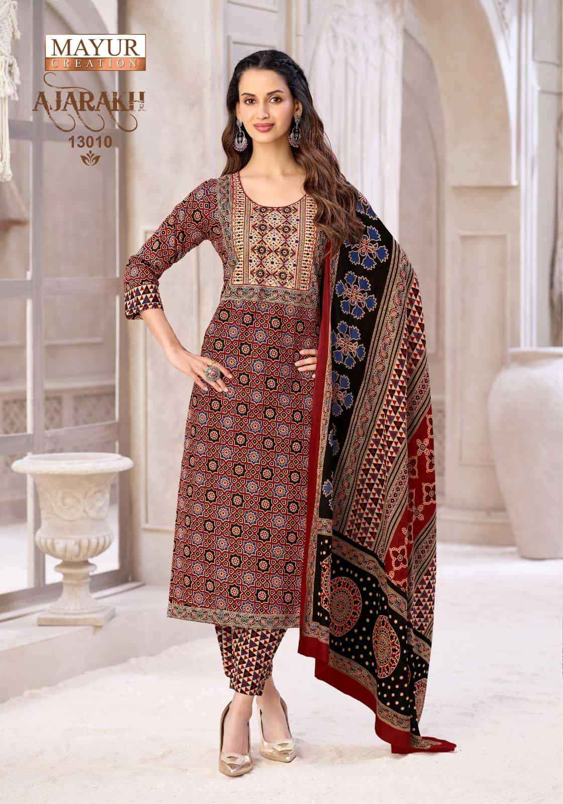 Mayur Ajarakh Vol 13 Pure Cotton Readymade Suits Wholesale Price 10 Pcs Catalog