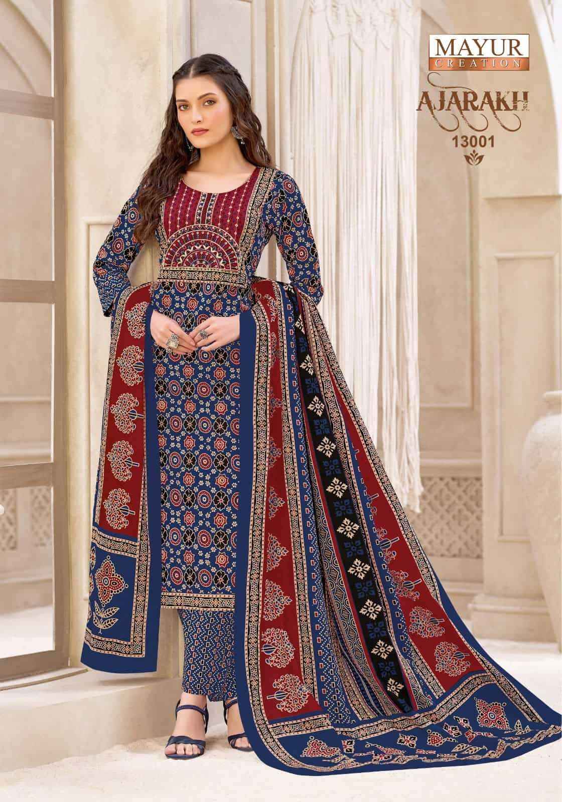 Mayur Ajarakh Vol 13 Pure Cotton Readymade Suits Wholesale Price 10 Pcs Catalog