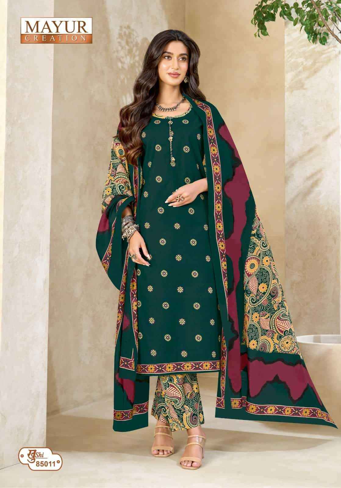 Mayur Khushi Vol 85 Pure Cotton Dress Material 24 Pcs Catalog