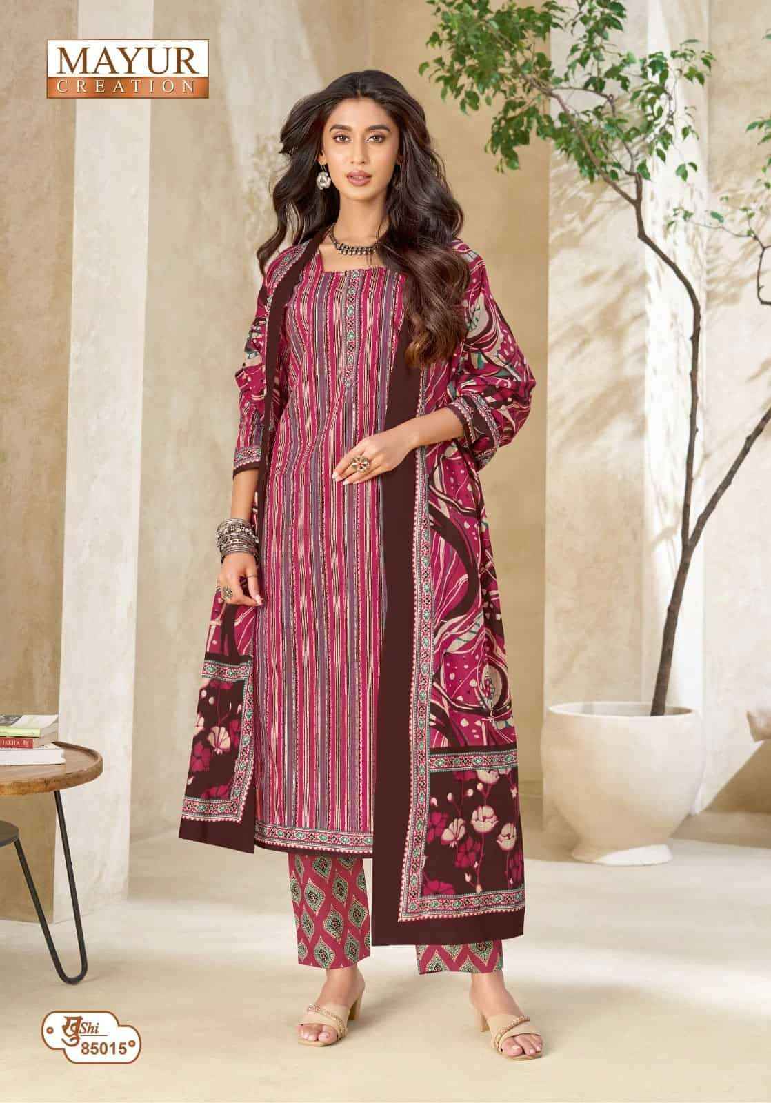 Mayur Khushi Vol 85 Pure Cotton Dress Material 24 Pcs Catalog