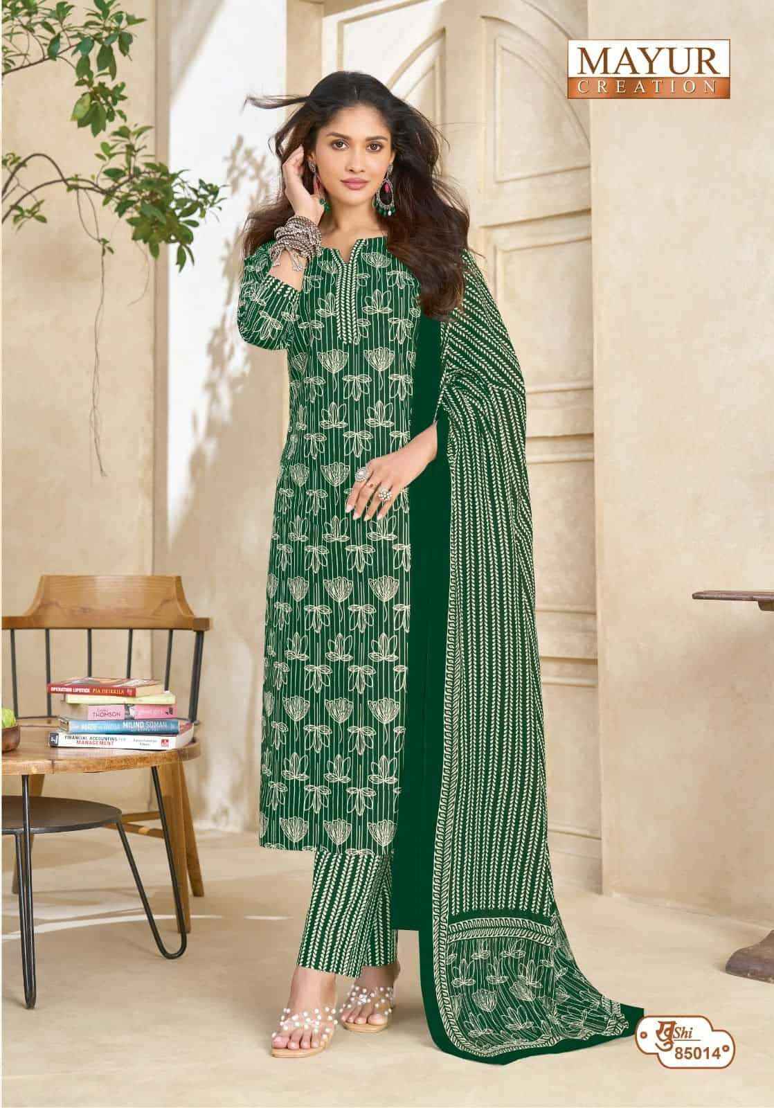 Mayur Khushi Vol 85 Pure Cotton Dress Material 24 Pcs Catalog